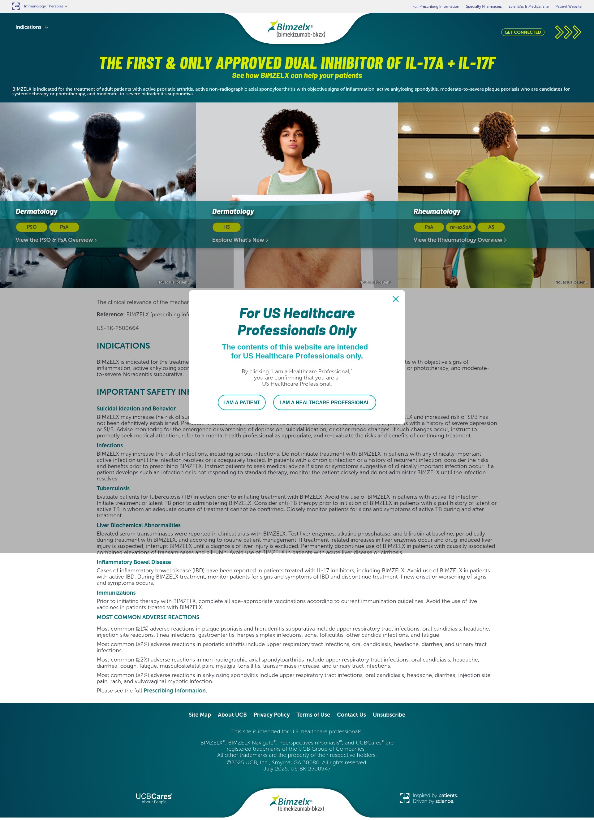 Screenshot of bimzelxhcp.com