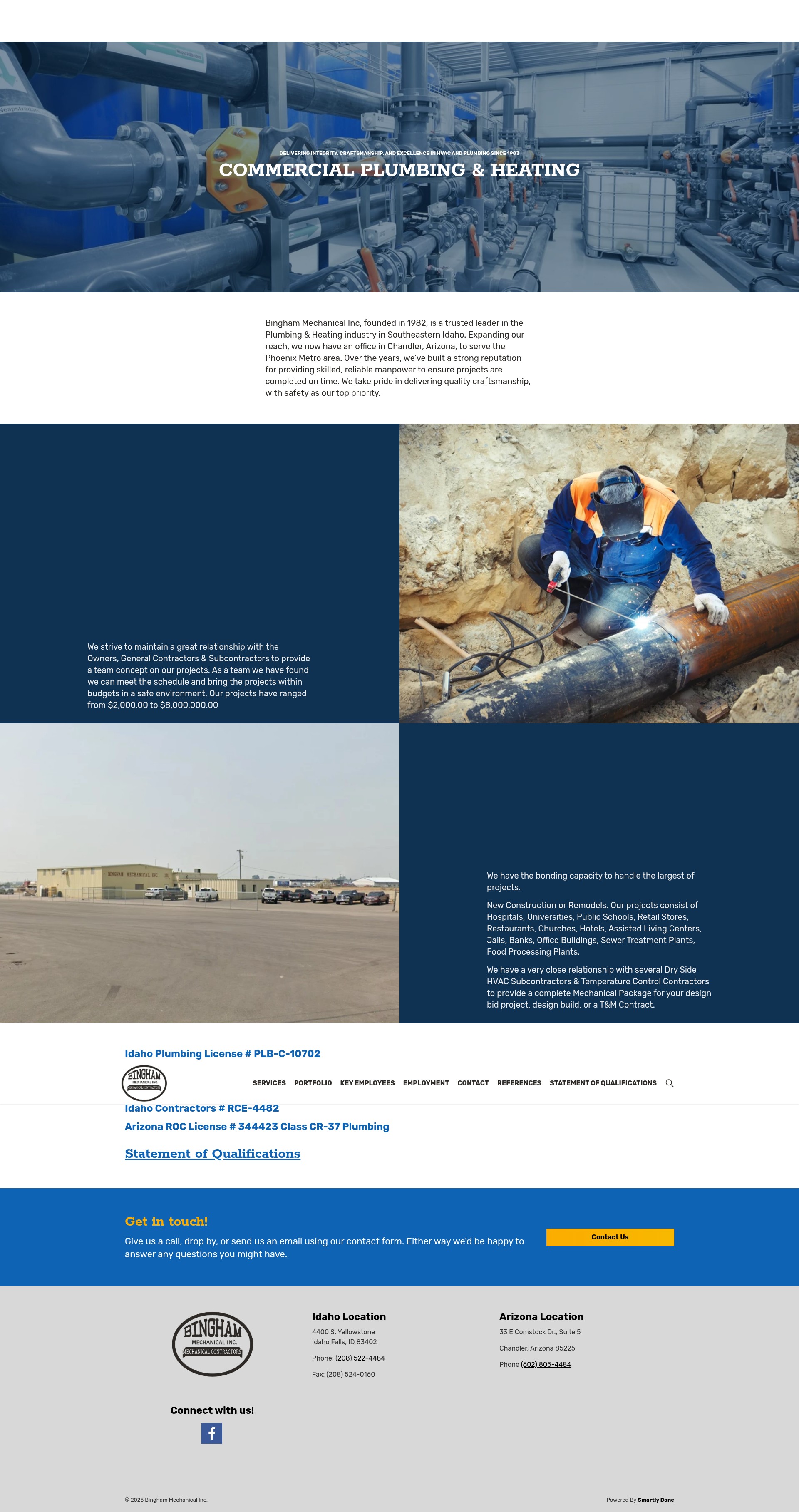 Screenshot of binghammechanical.com