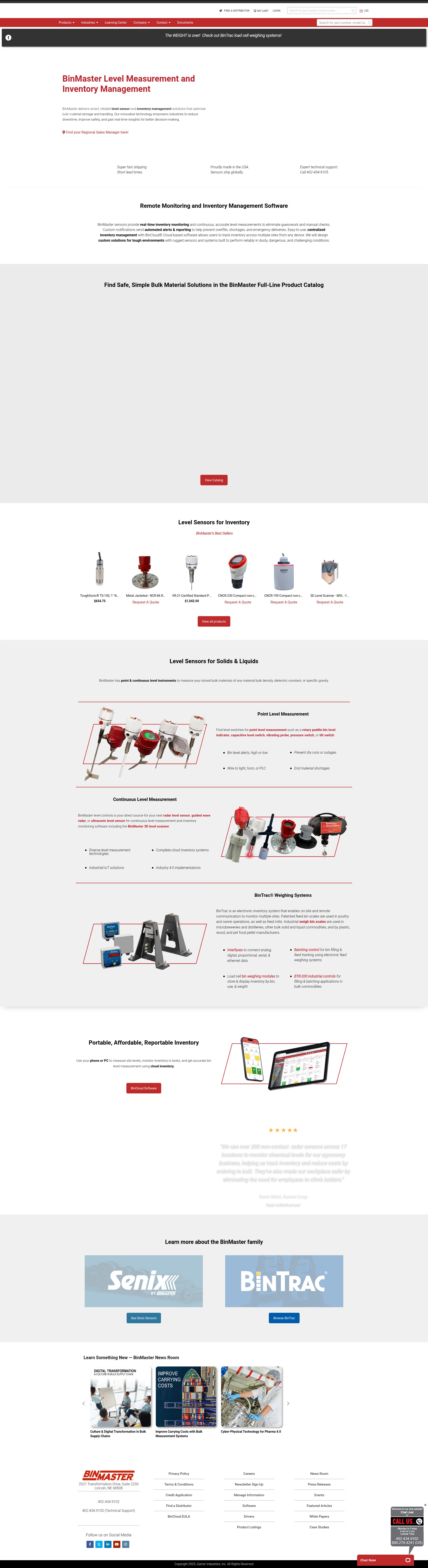 Screenshot of binmaster.com