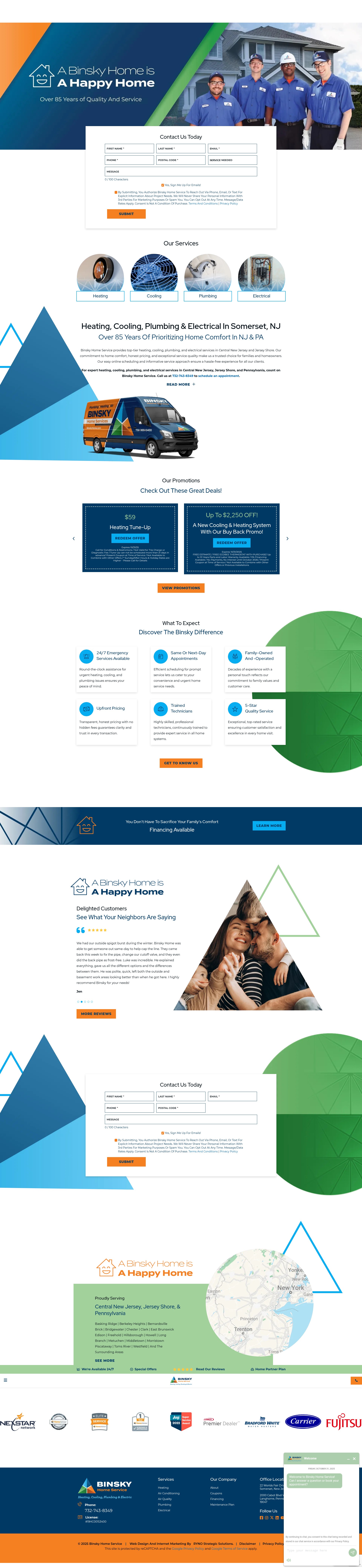 Screenshot of binskyhome.com
