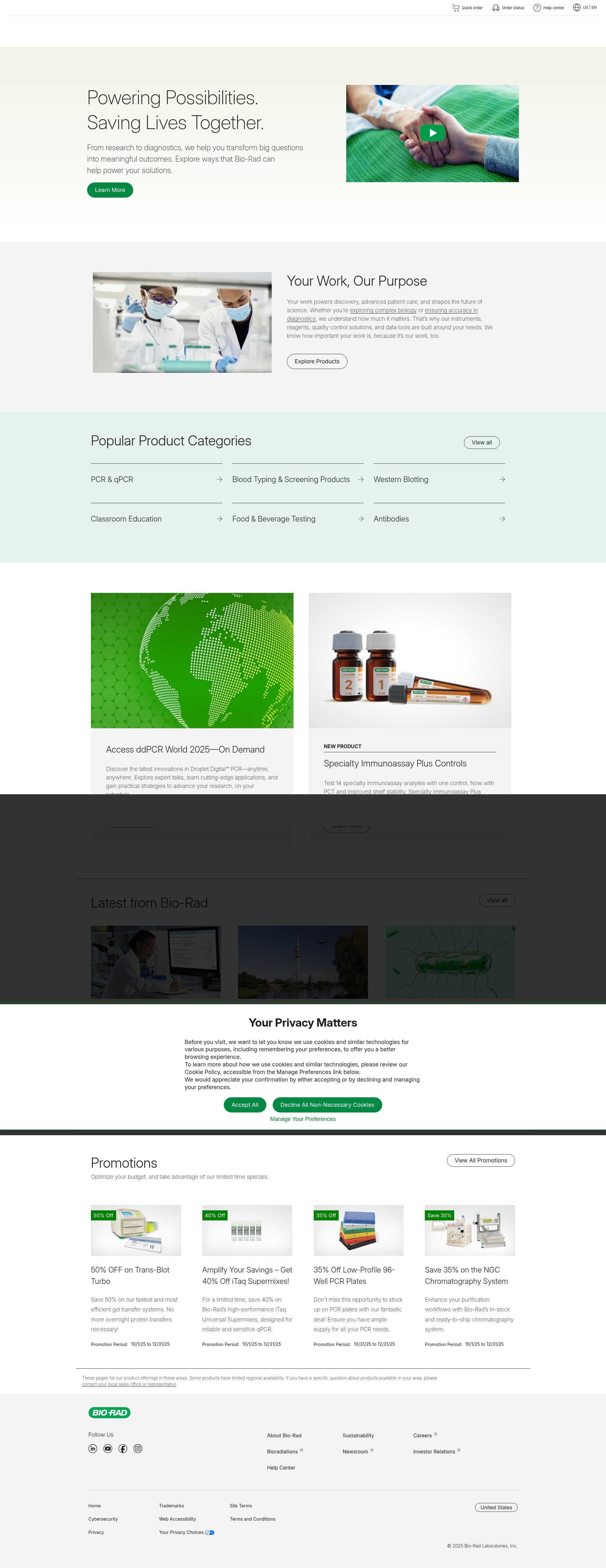 Screenshot of bio-rad.com