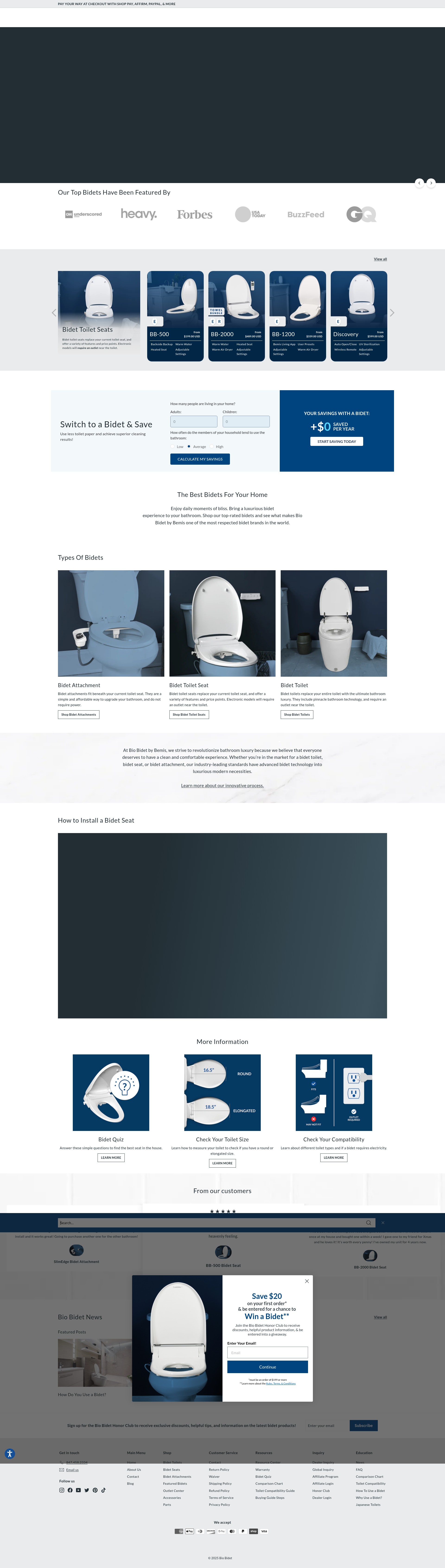Screenshot of biobidet.com