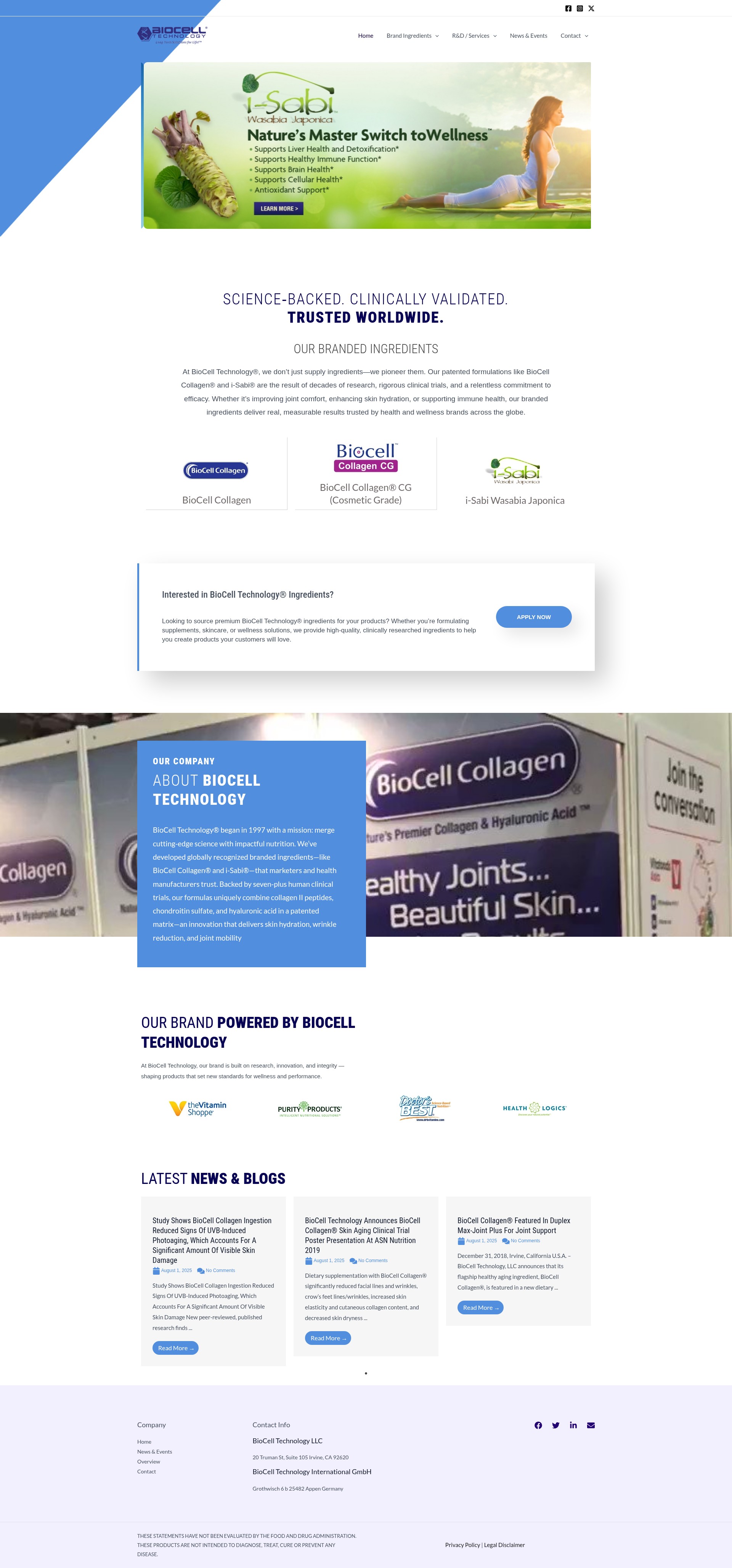 Screenshot of biocelltechnology.com