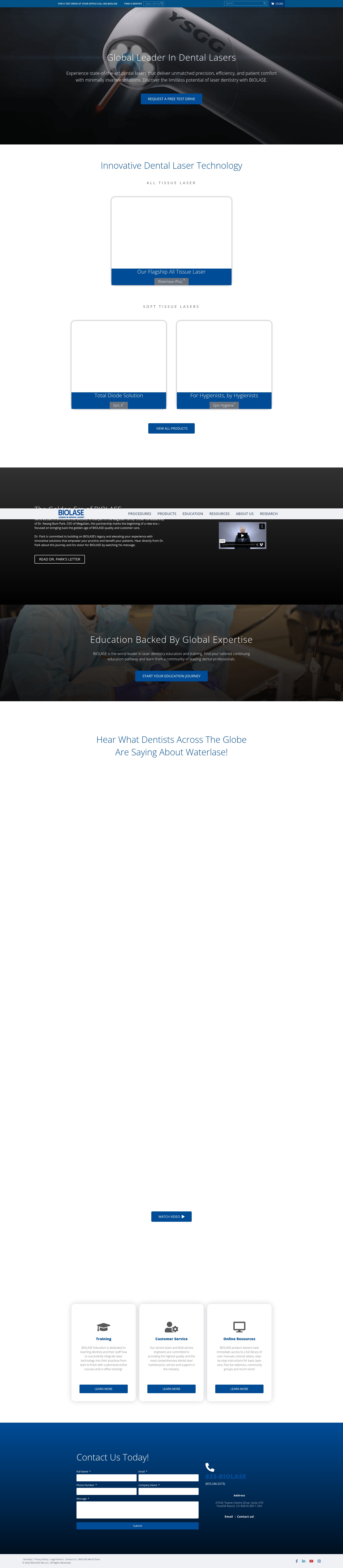 Screenshot of biolase.com