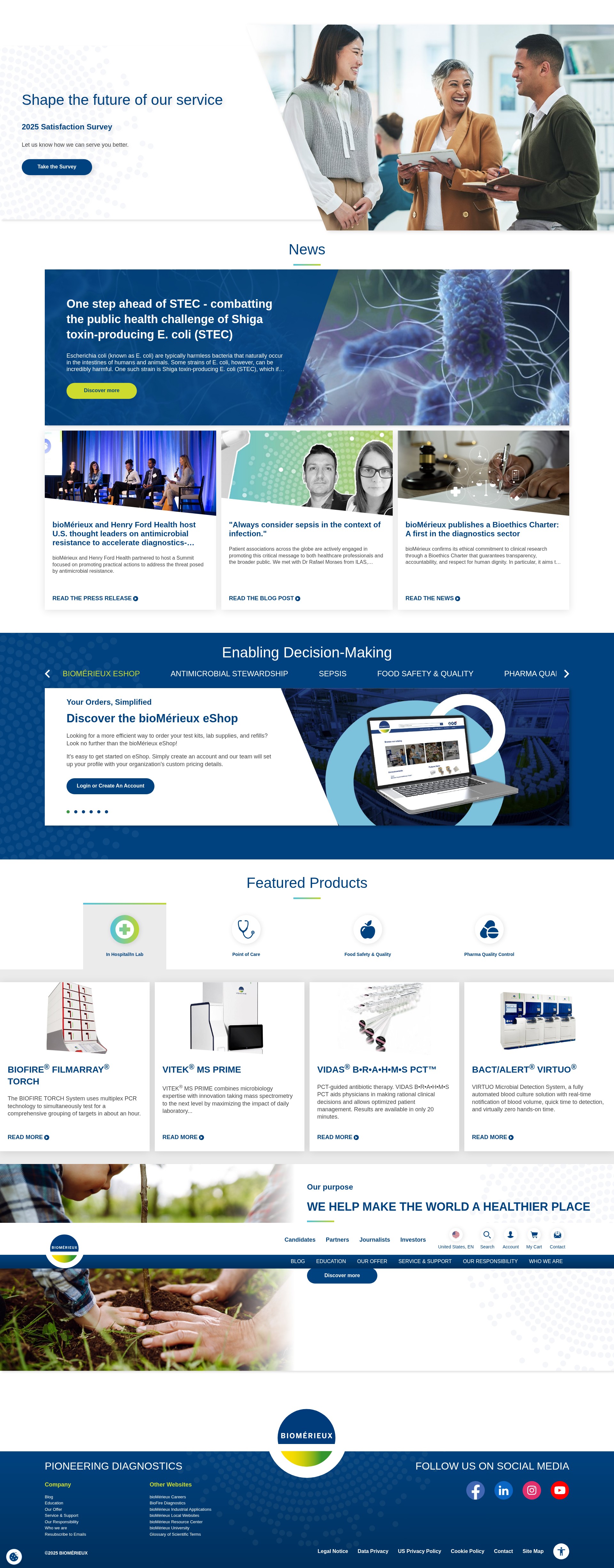 Screenshot of biomerieux.com