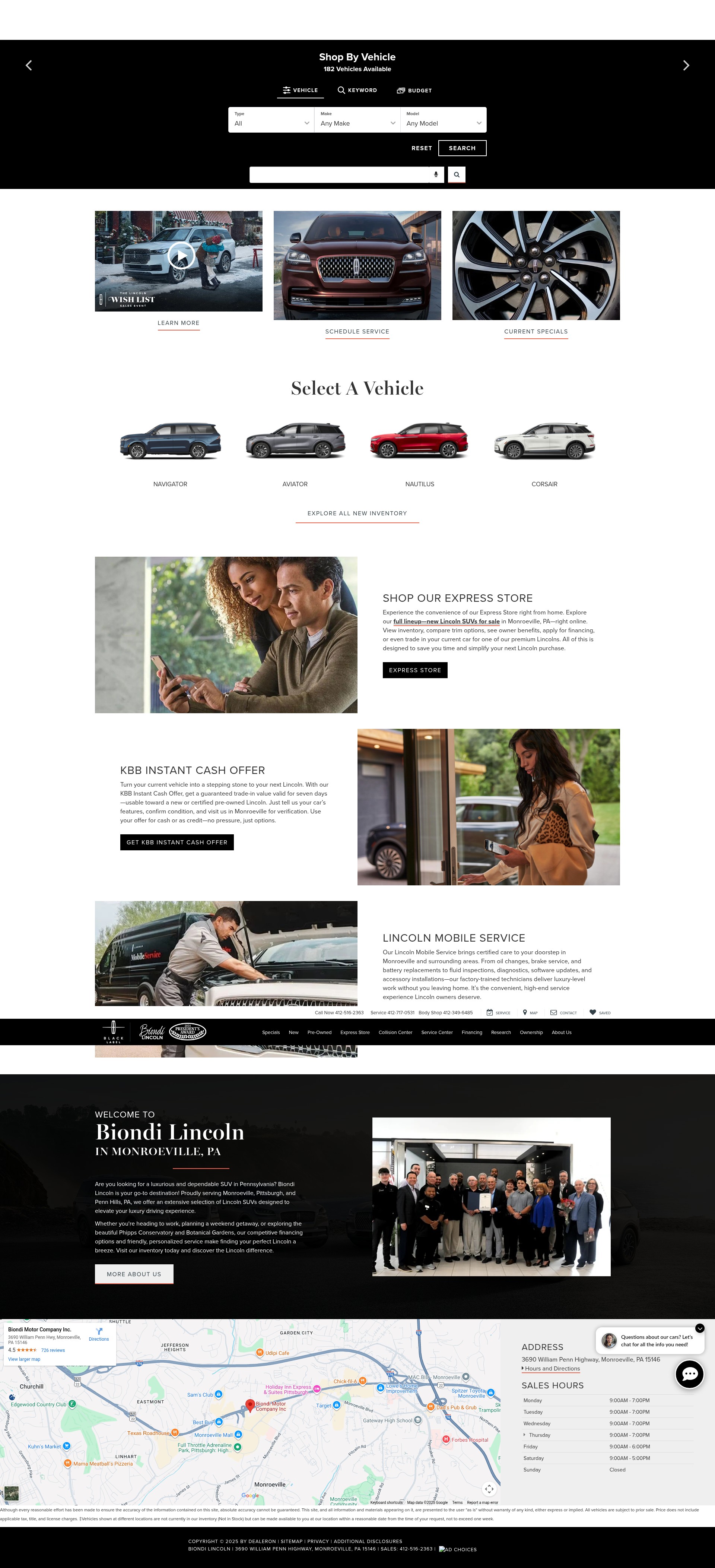 Screenshot of biondilincoln.net