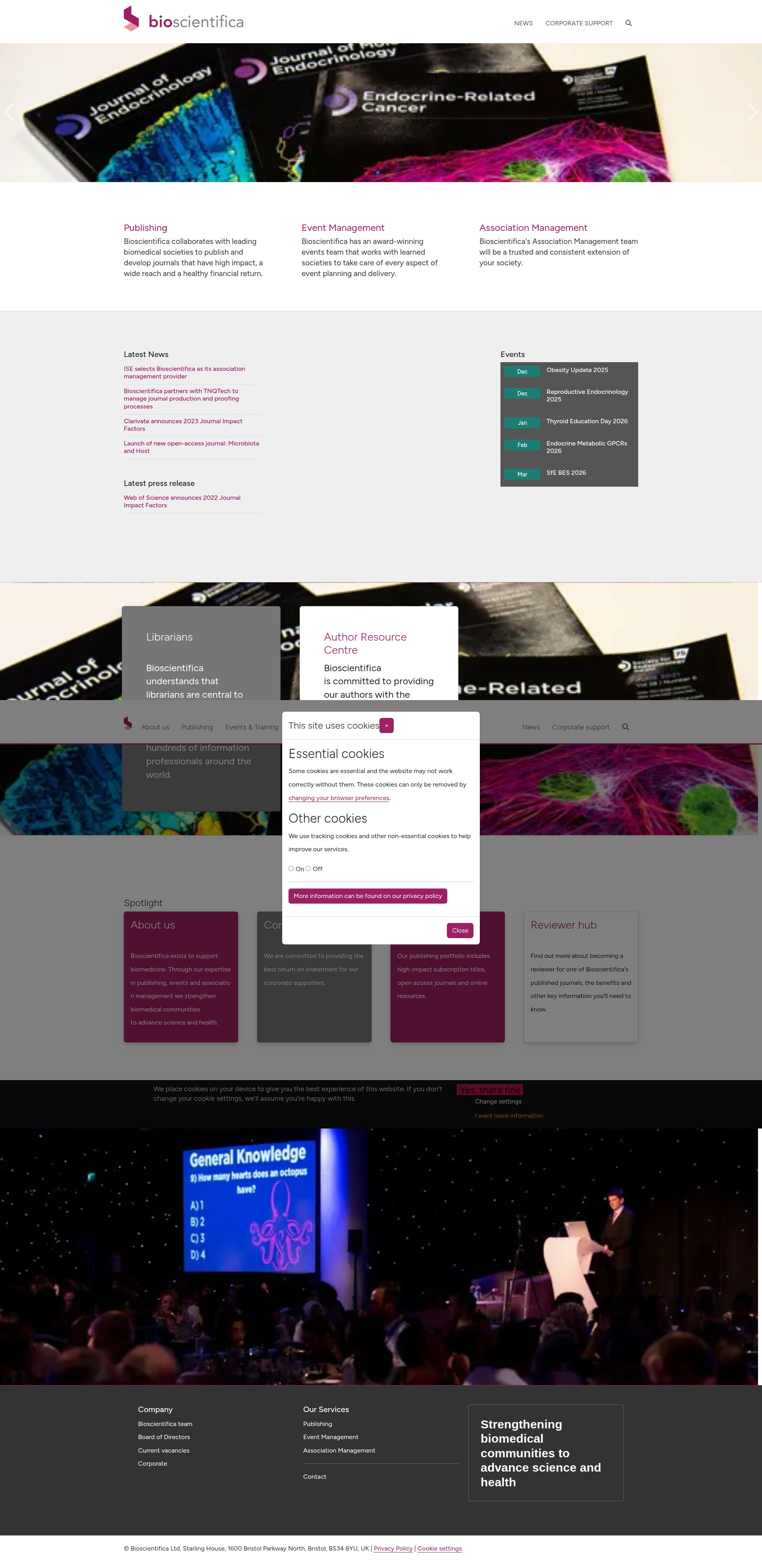 Screenshot of bioscientifica.com