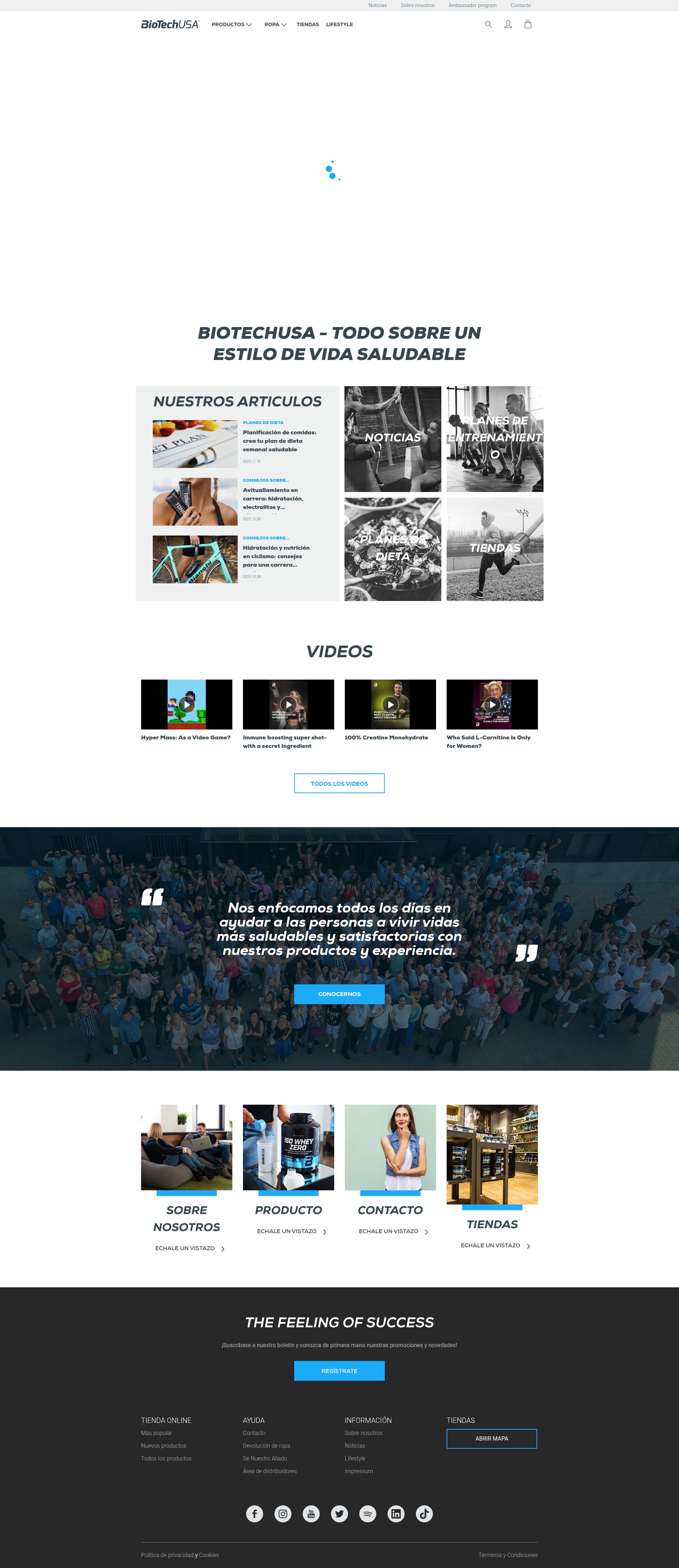 Screenshot of biotechusa.es