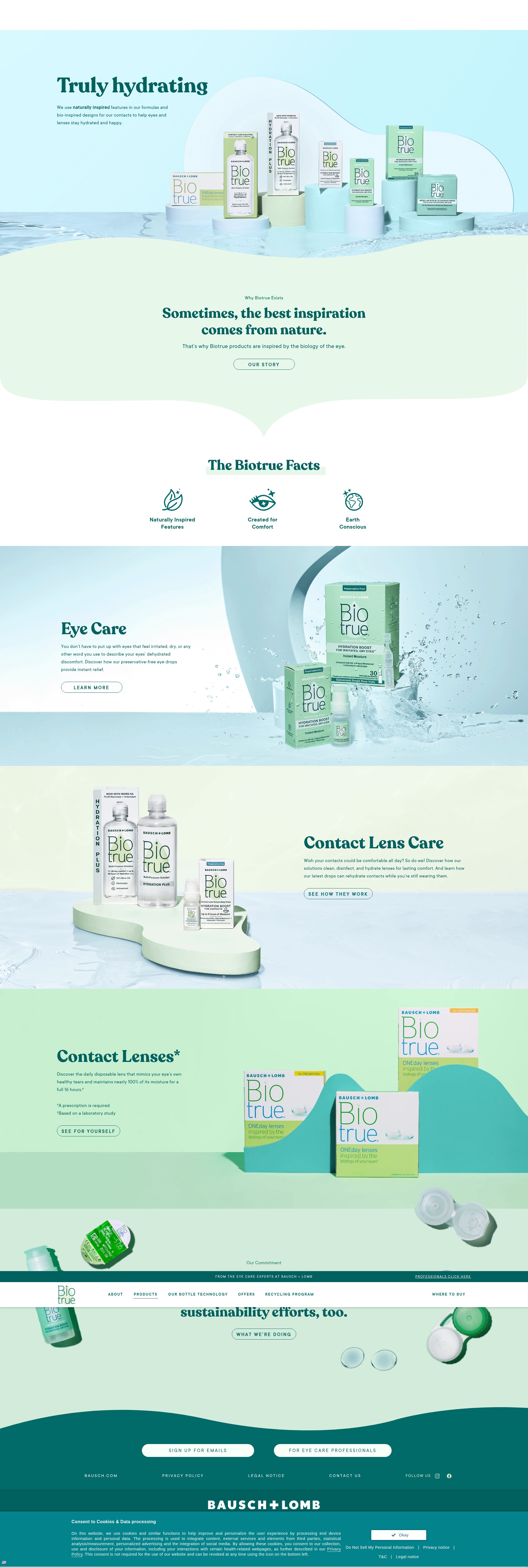 Screenshot of biotrue.com