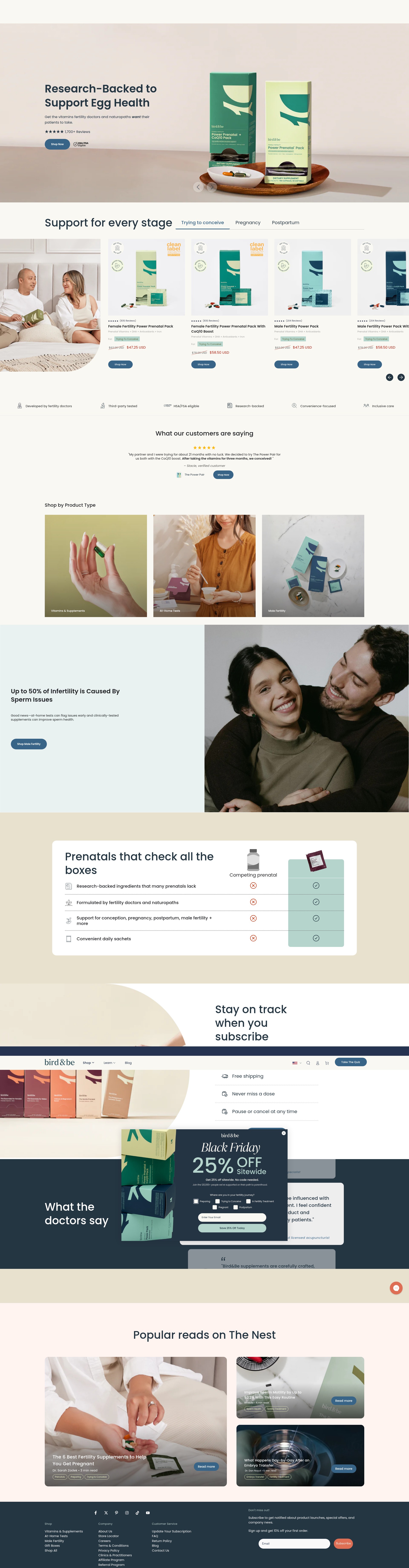Screenshot of birdandbe.com
