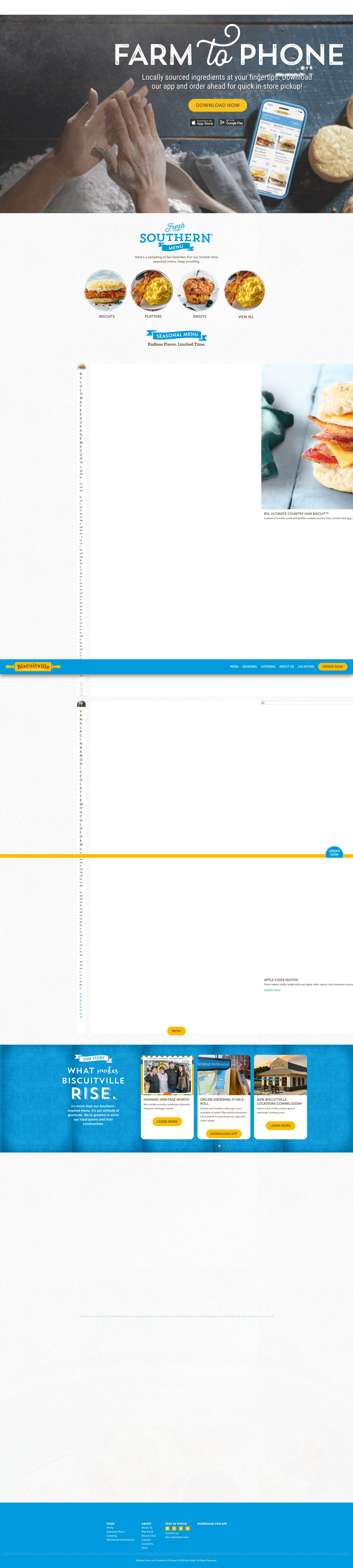 Screenshot of biscuitville.com