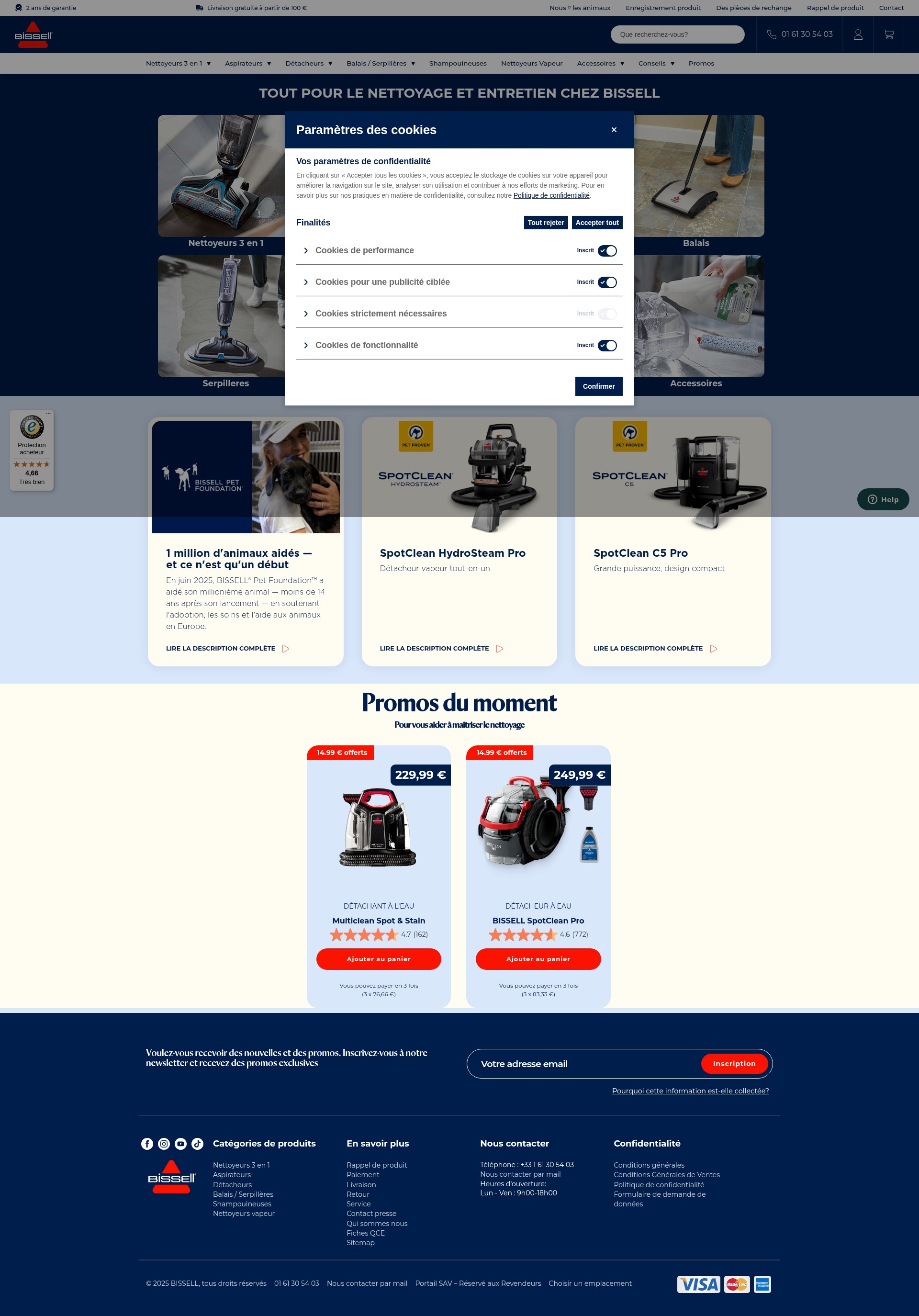Screenshot of bissell.fr