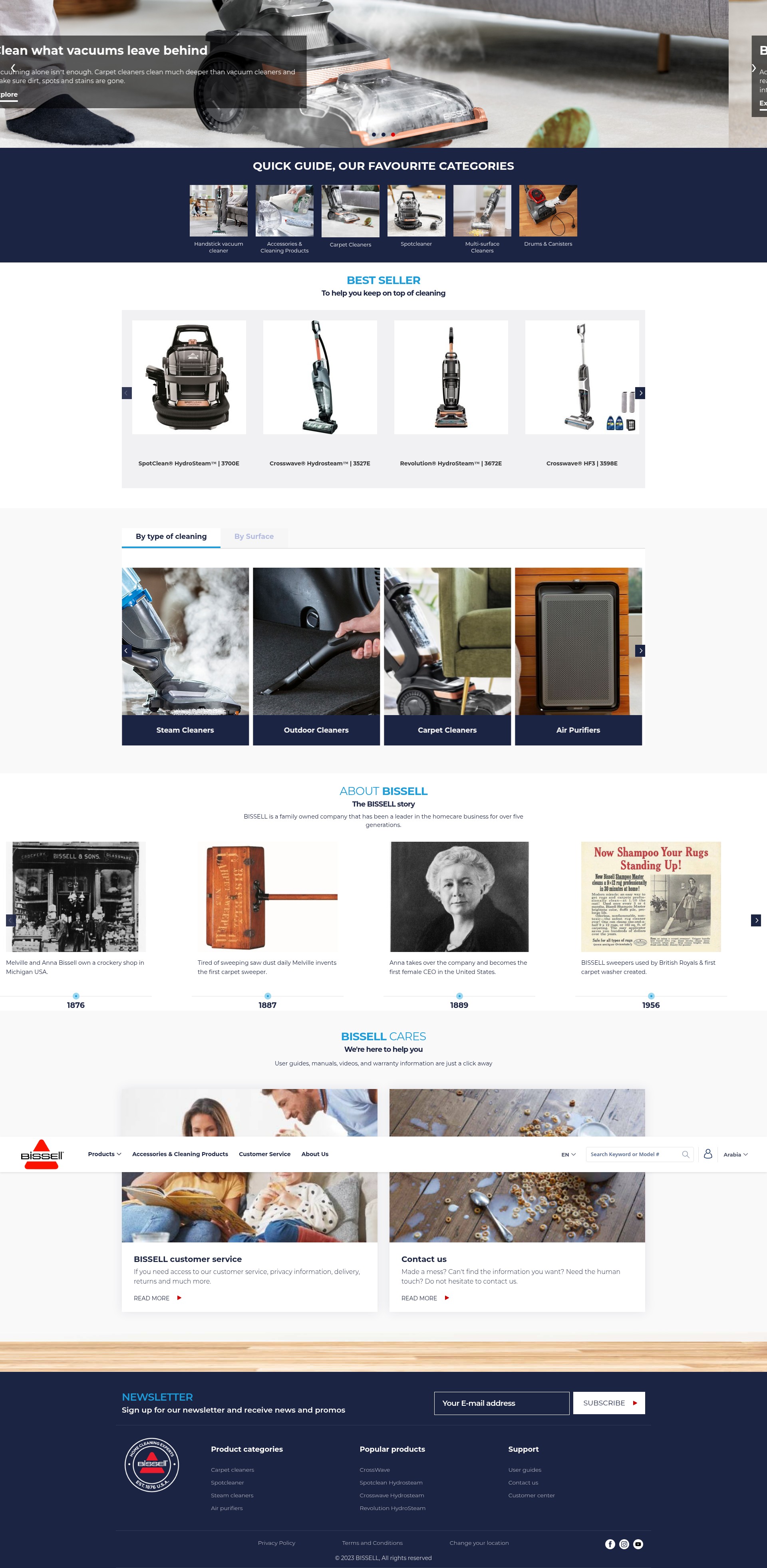 Screenshot of bissellarabia.com