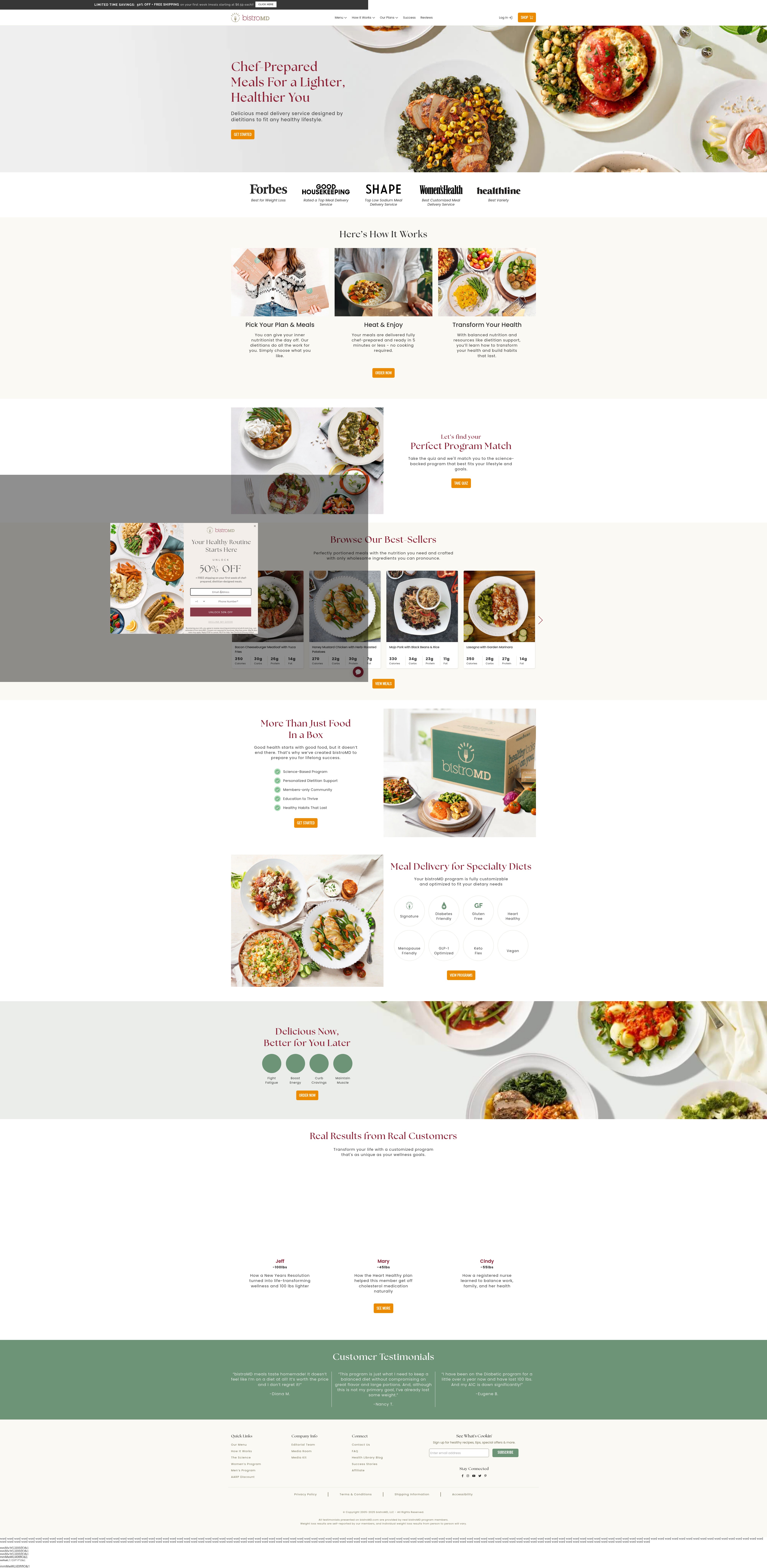 Screenshot of bistromd.com