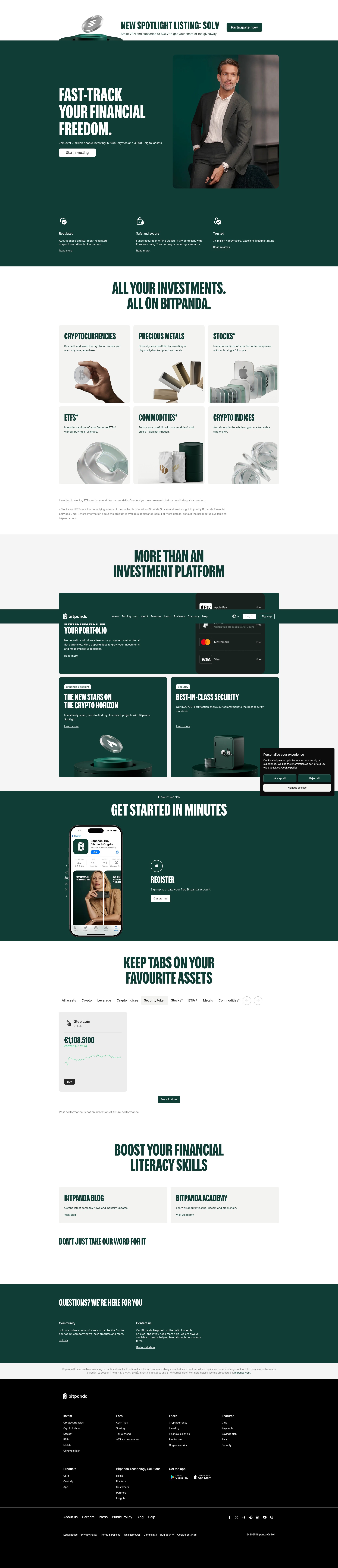 Screenshot of bitpanda.com