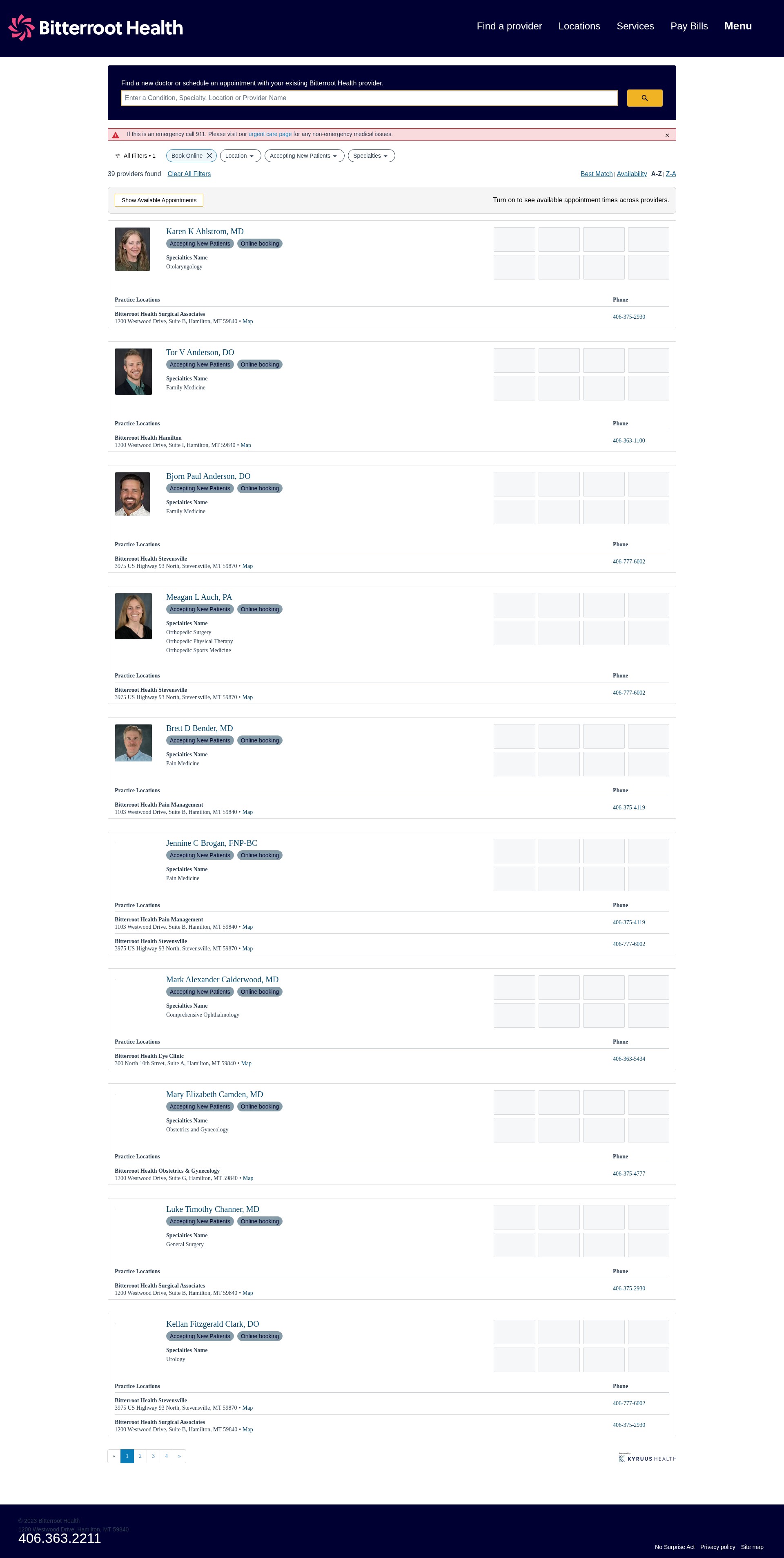 Screenshot of bitterroothealth.org