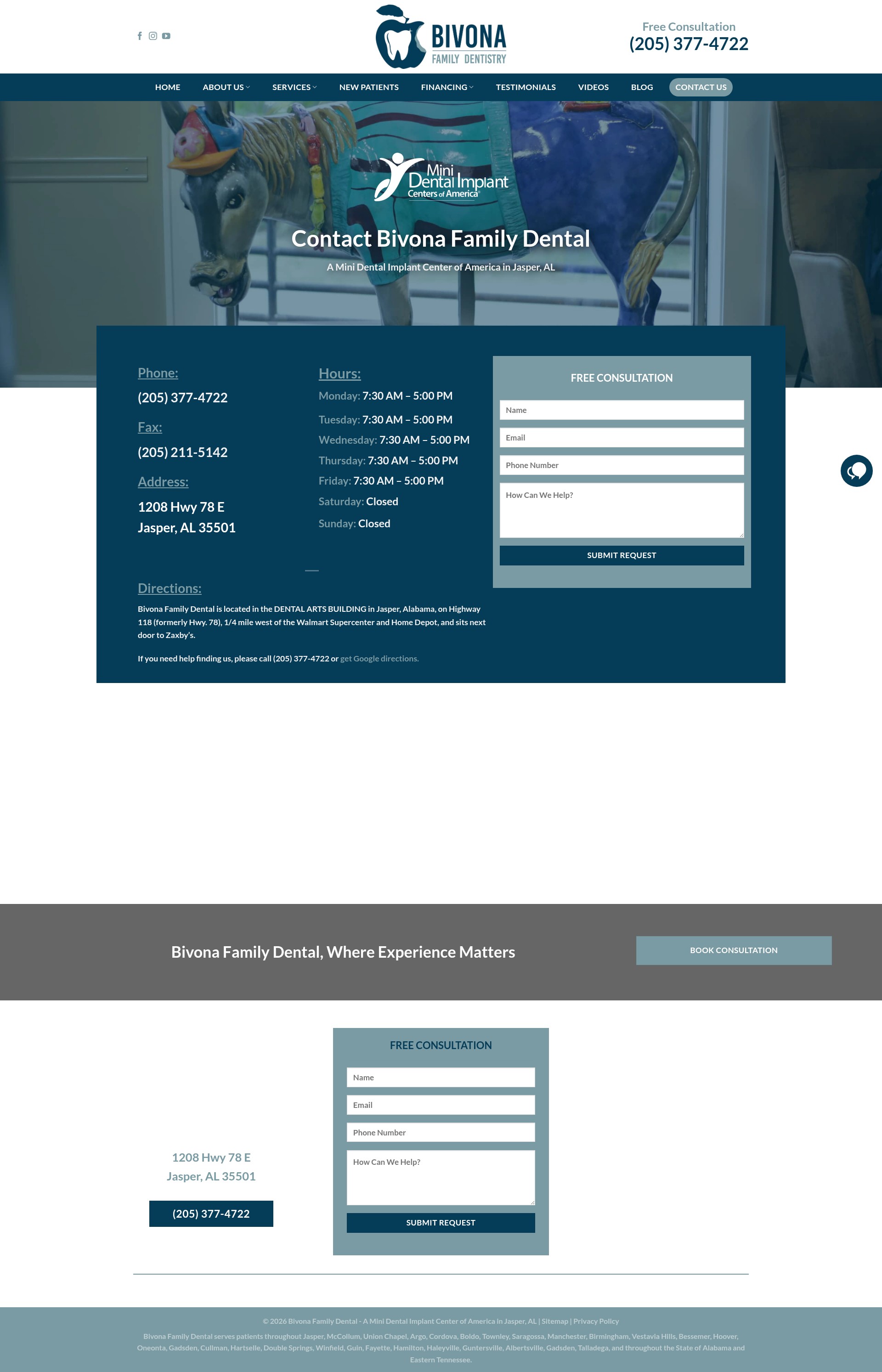 Screenshot of bivonafamilydental.com