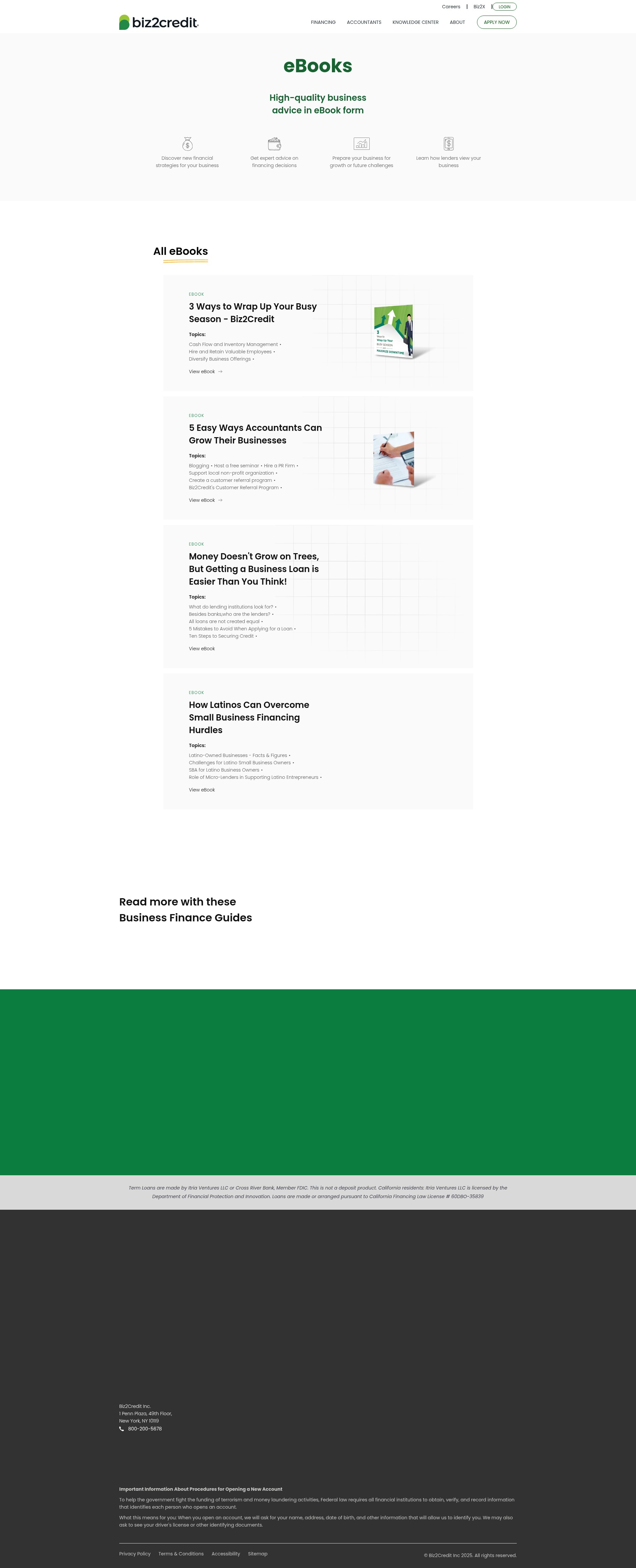 Screenshot of biz2credit.com