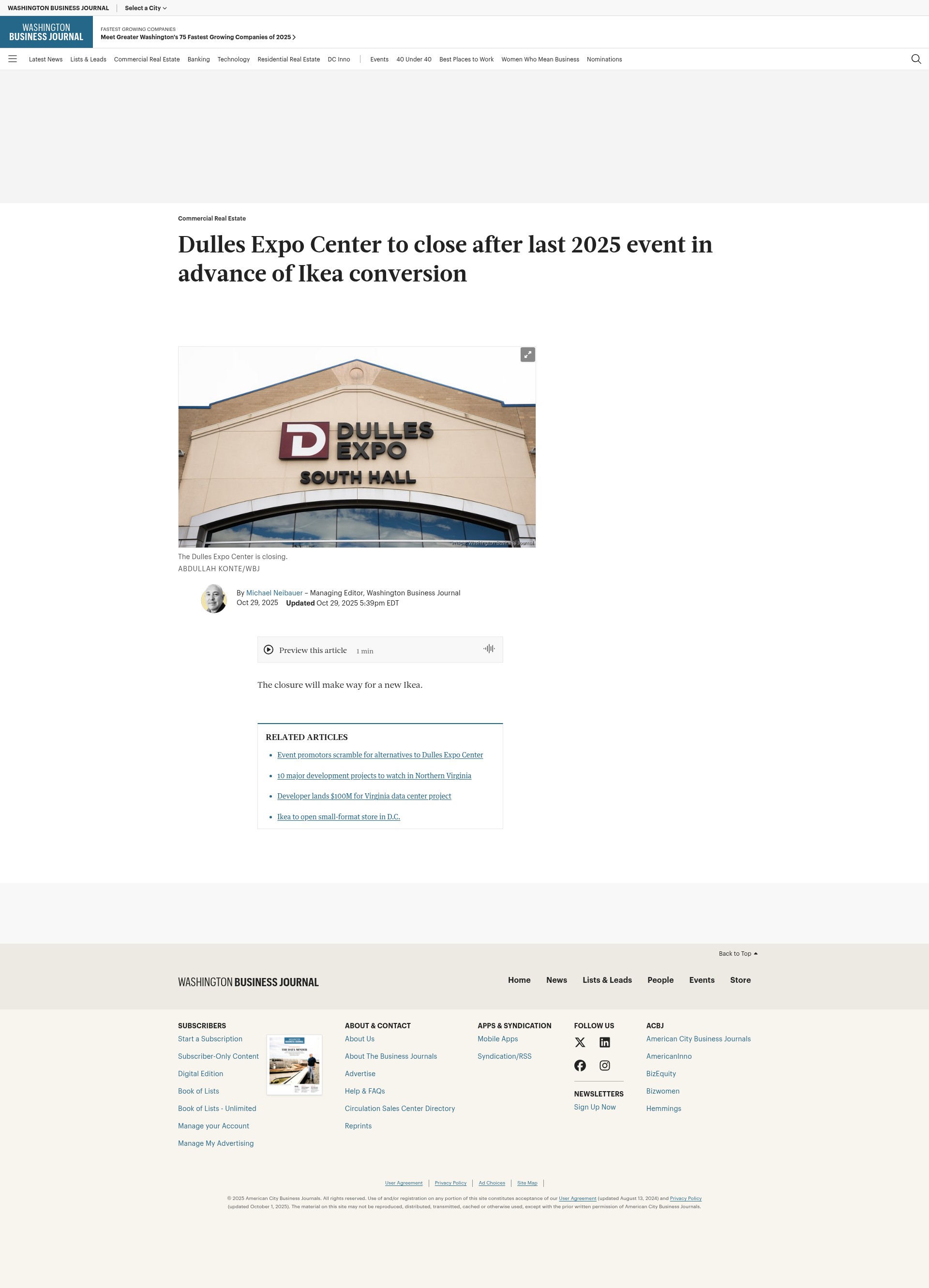 Screenshot of bizjournals.com