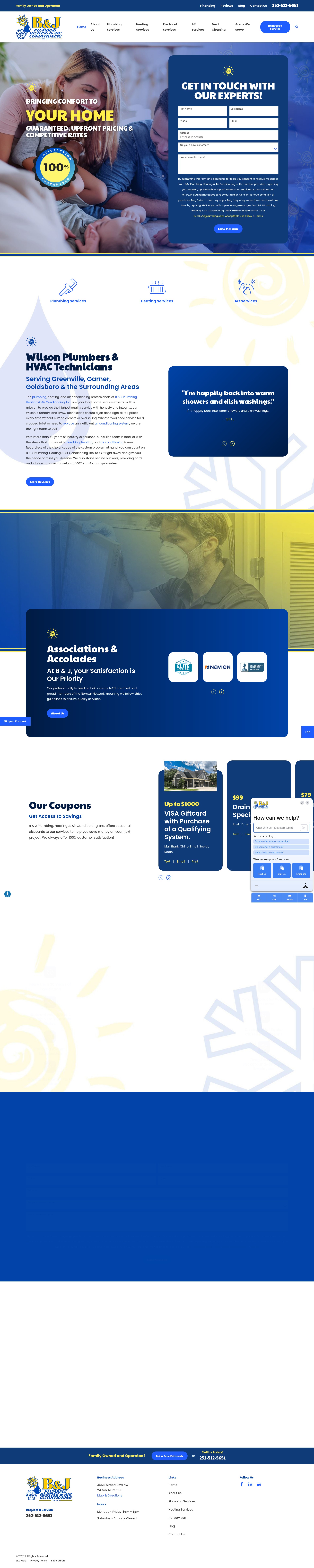 Screenshot of bjplumbing.com