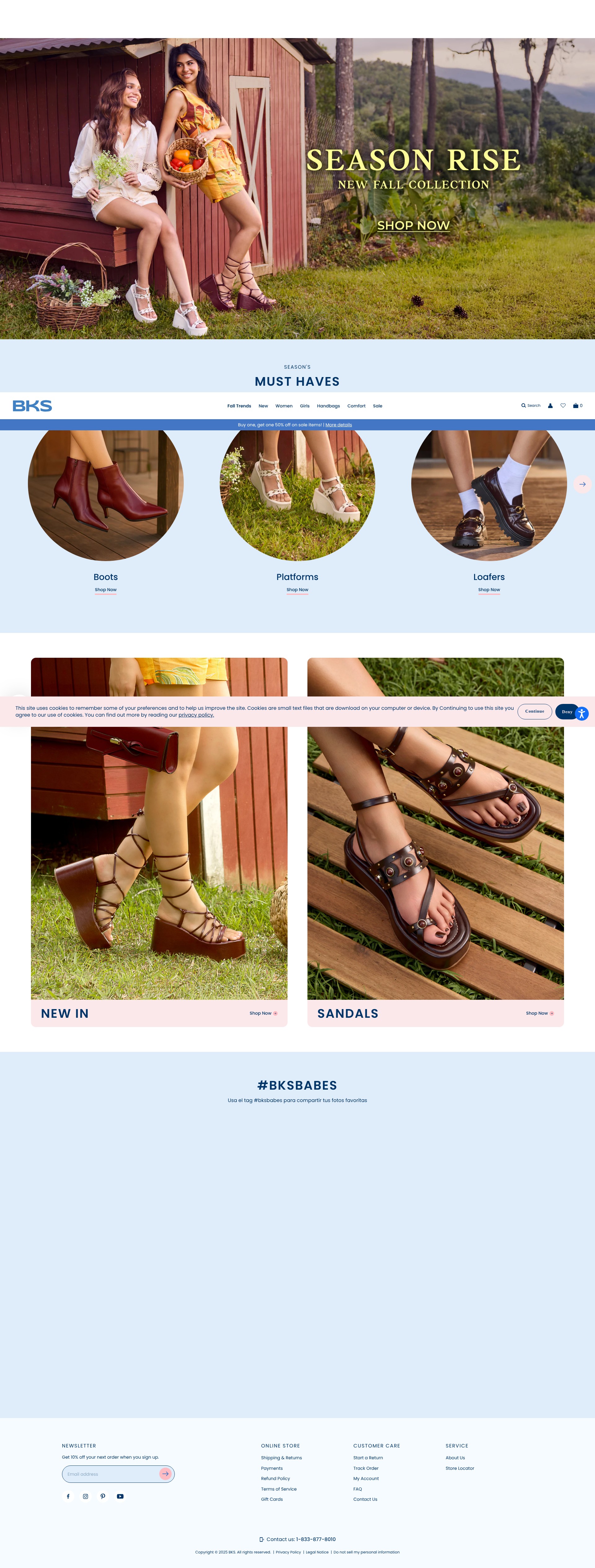 Screenshot of bksshoes.com