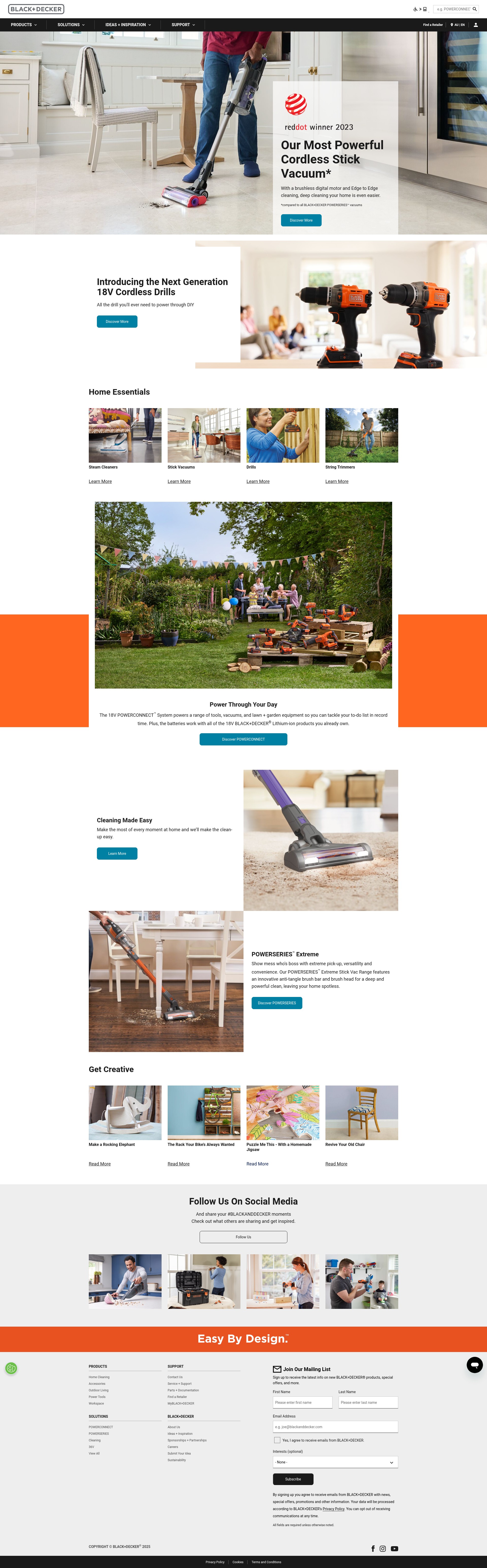 Screenshot of blackanddecker.com.au