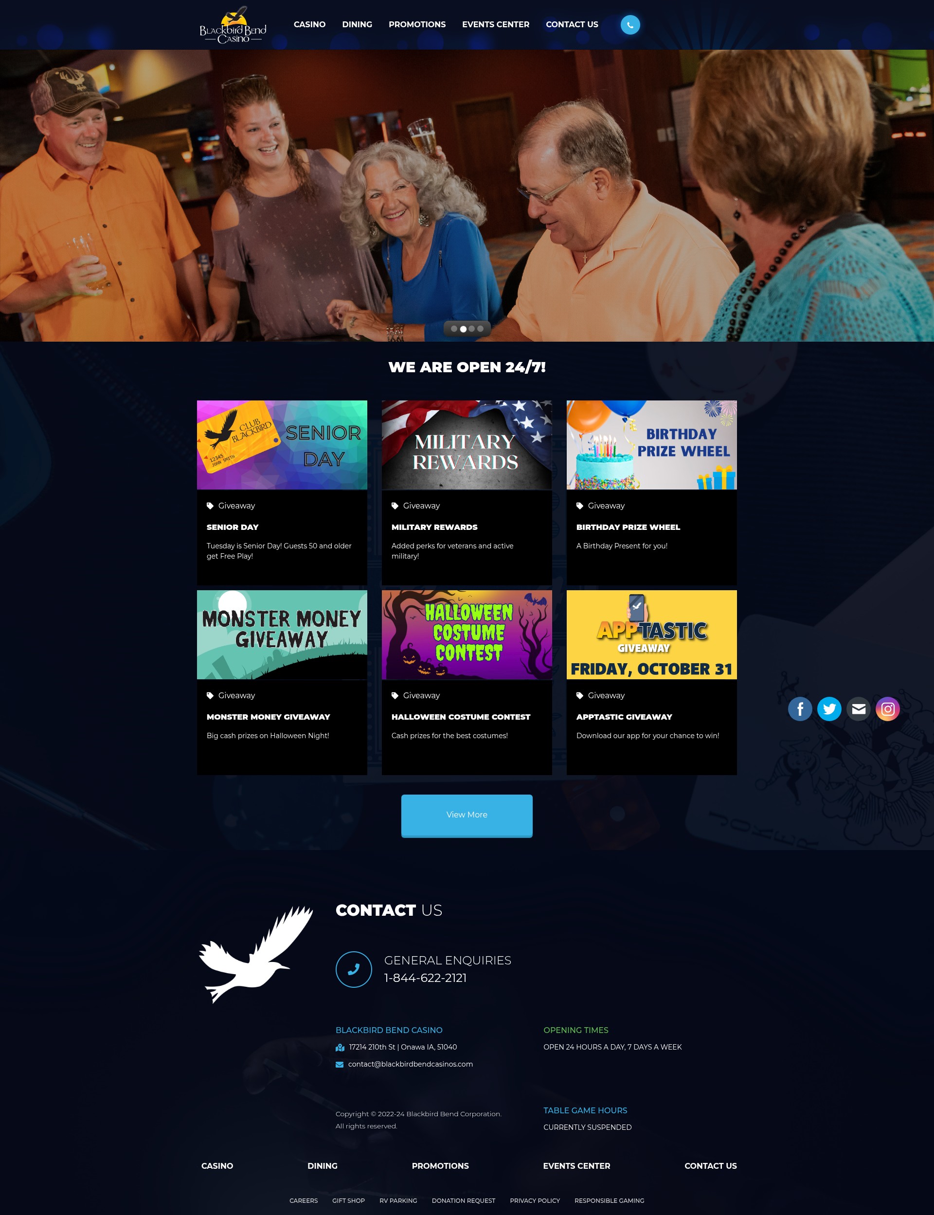 Screenshot of blackbirdbend.com