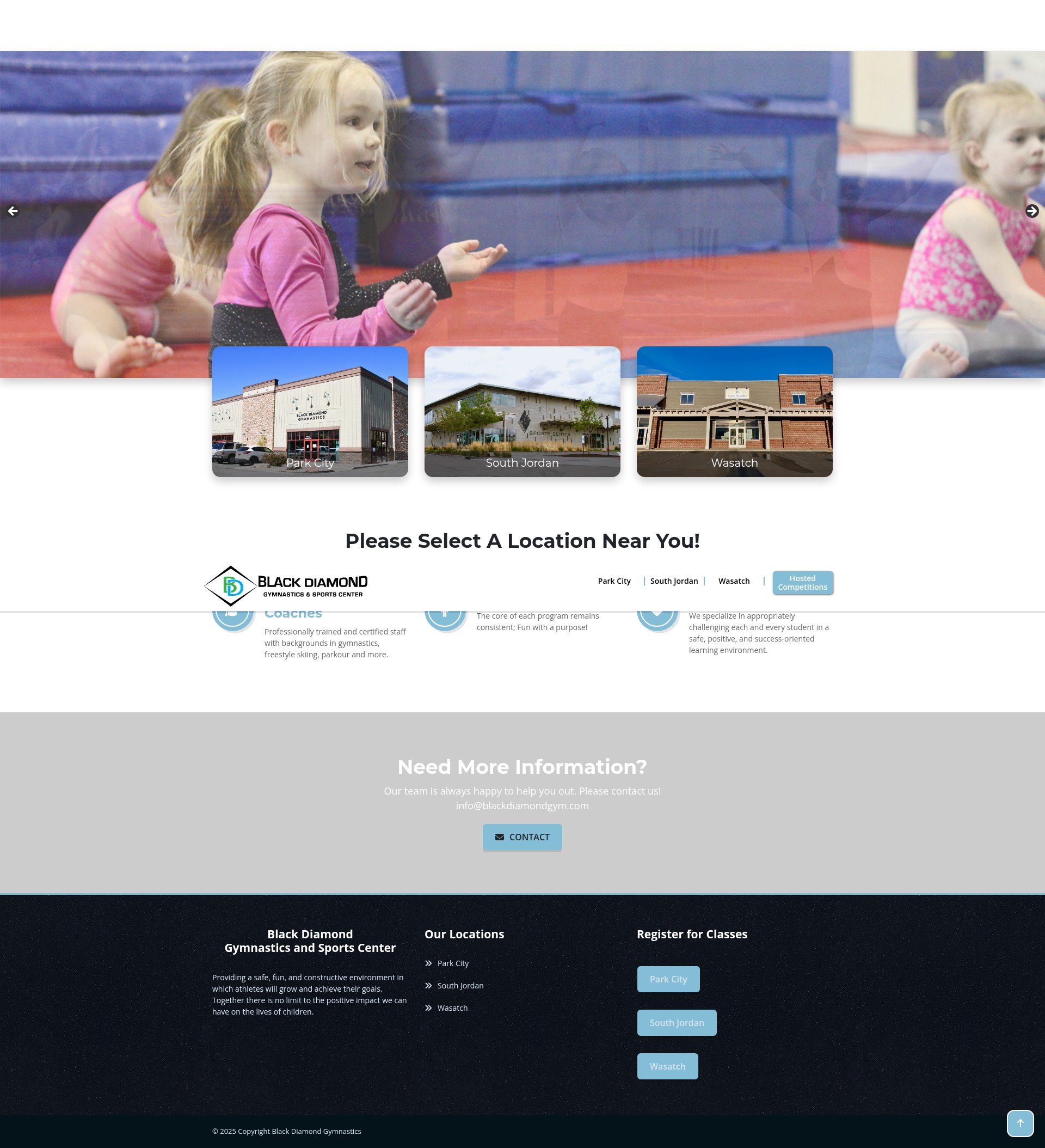 Screenshot of blackdiamondgym.com