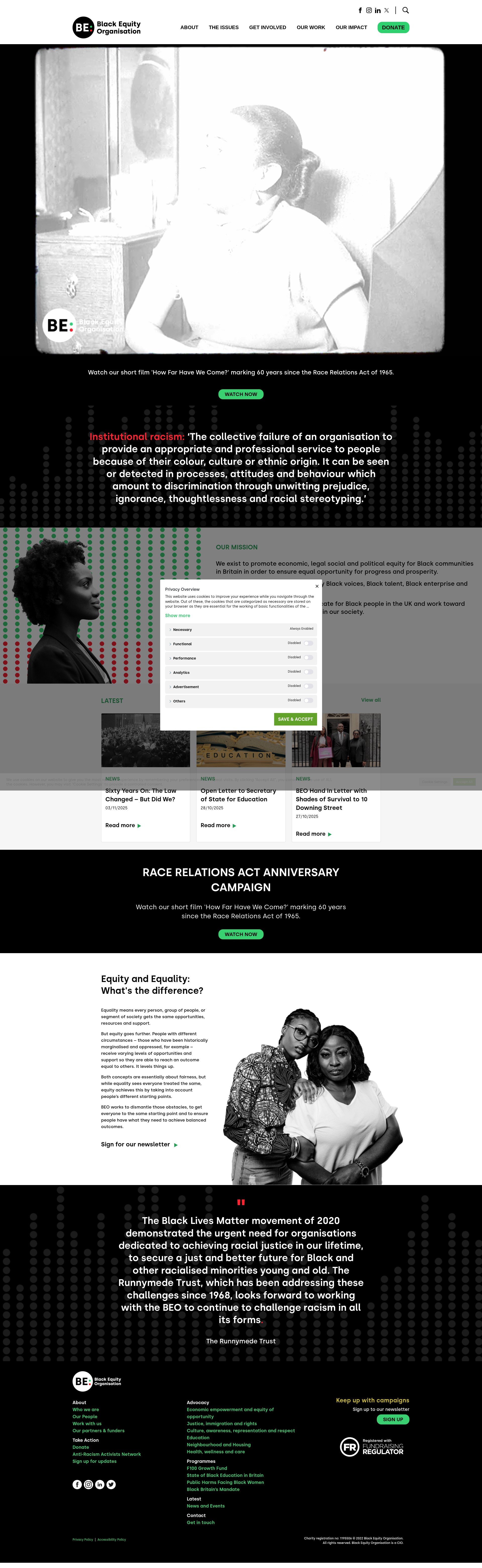 Screenshot of blackequityorg.com