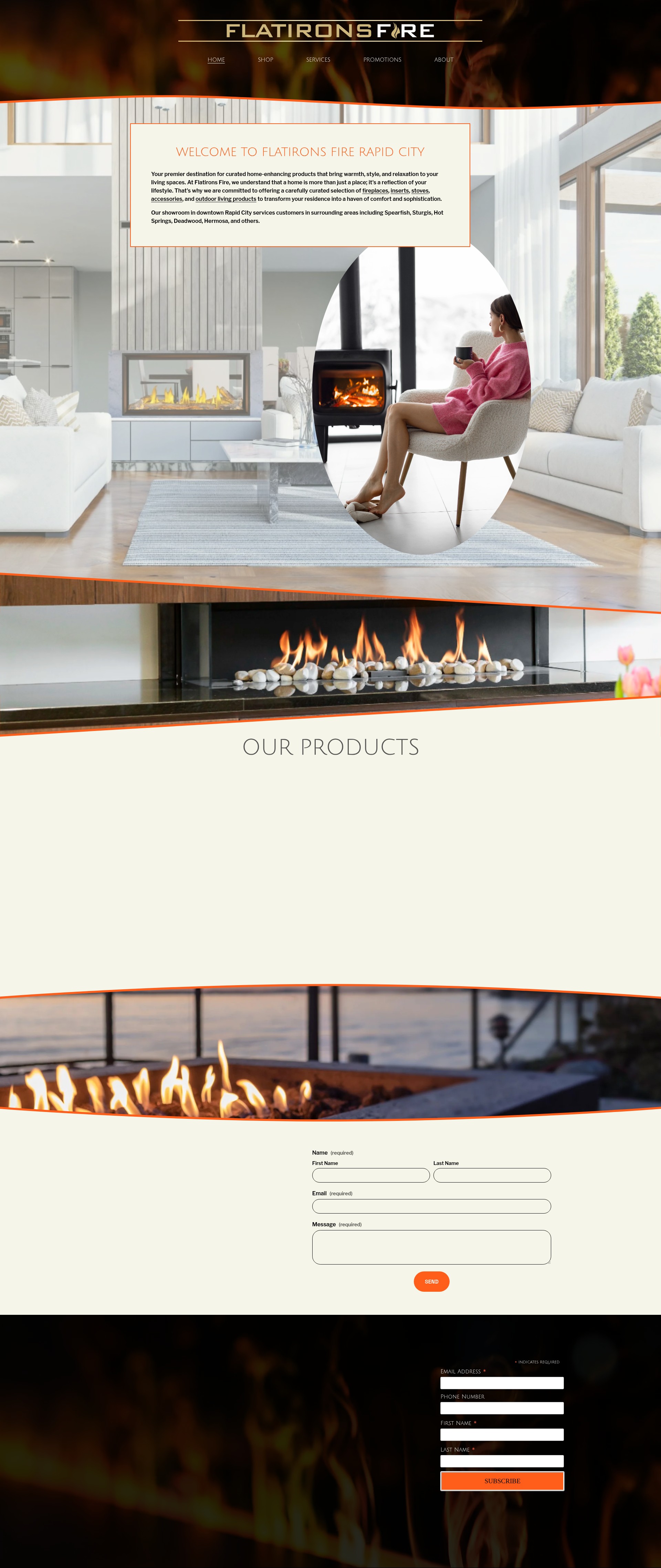 Screenshot of blackhillsfireplace.com