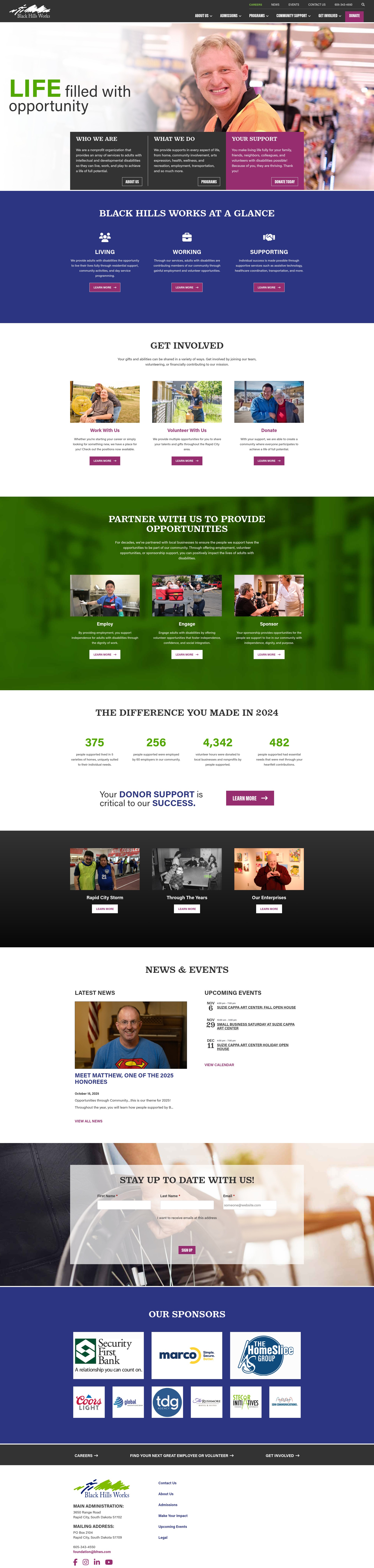 Screenshot of blackhillsworks.org