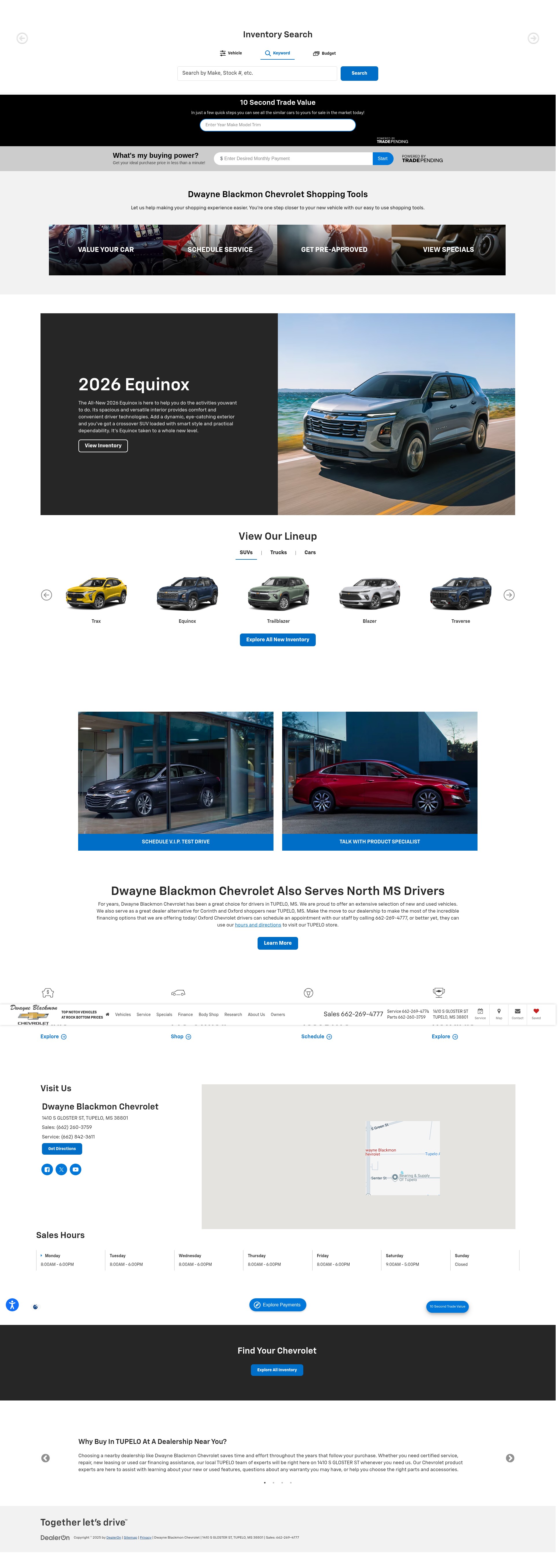 Screenshot of blackmonchevrolet.com