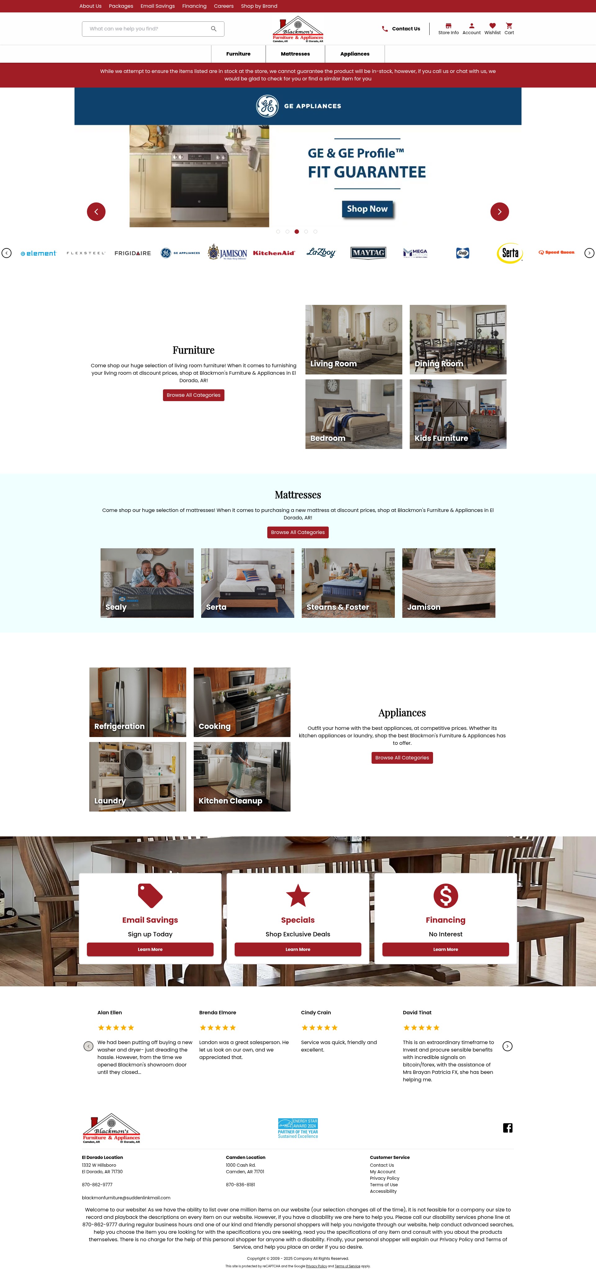 Screenshot of blackmonfurniture.com