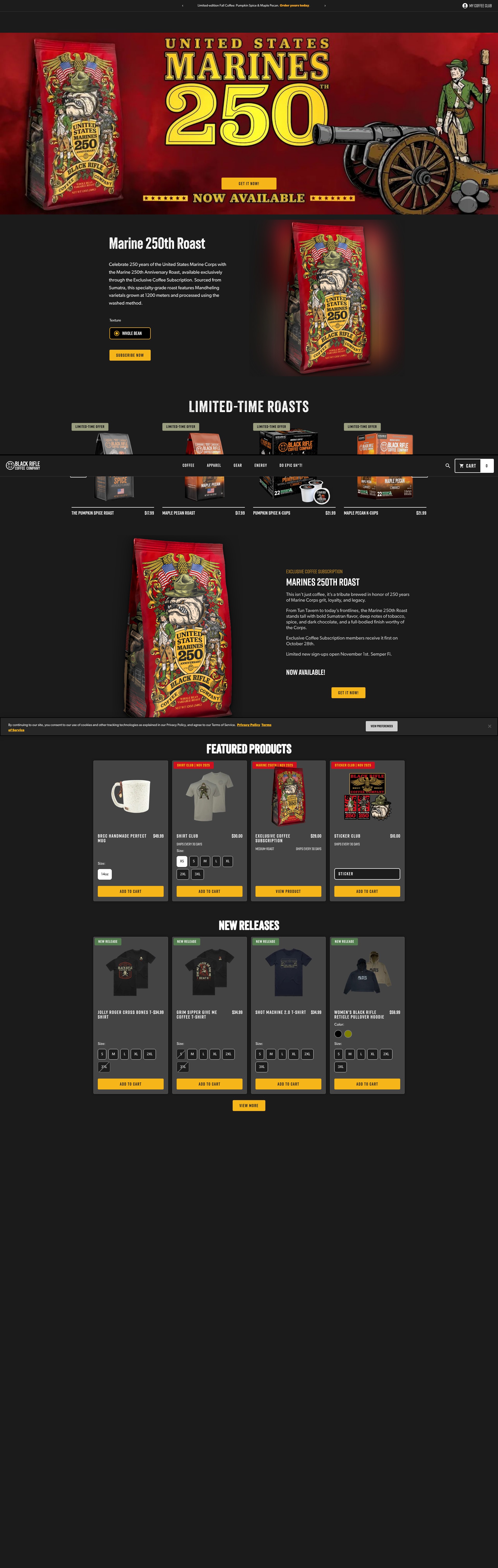 Screenshot of blackriflecoffee.com