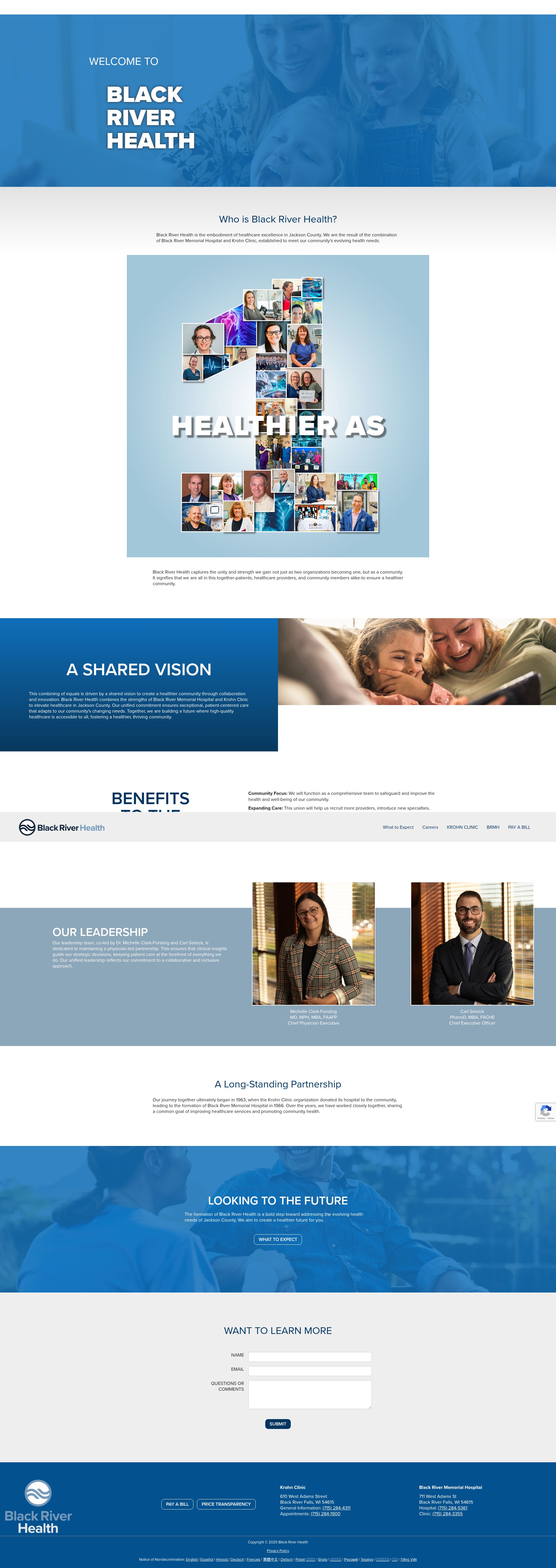 Screenshot of blackriverhealth.com