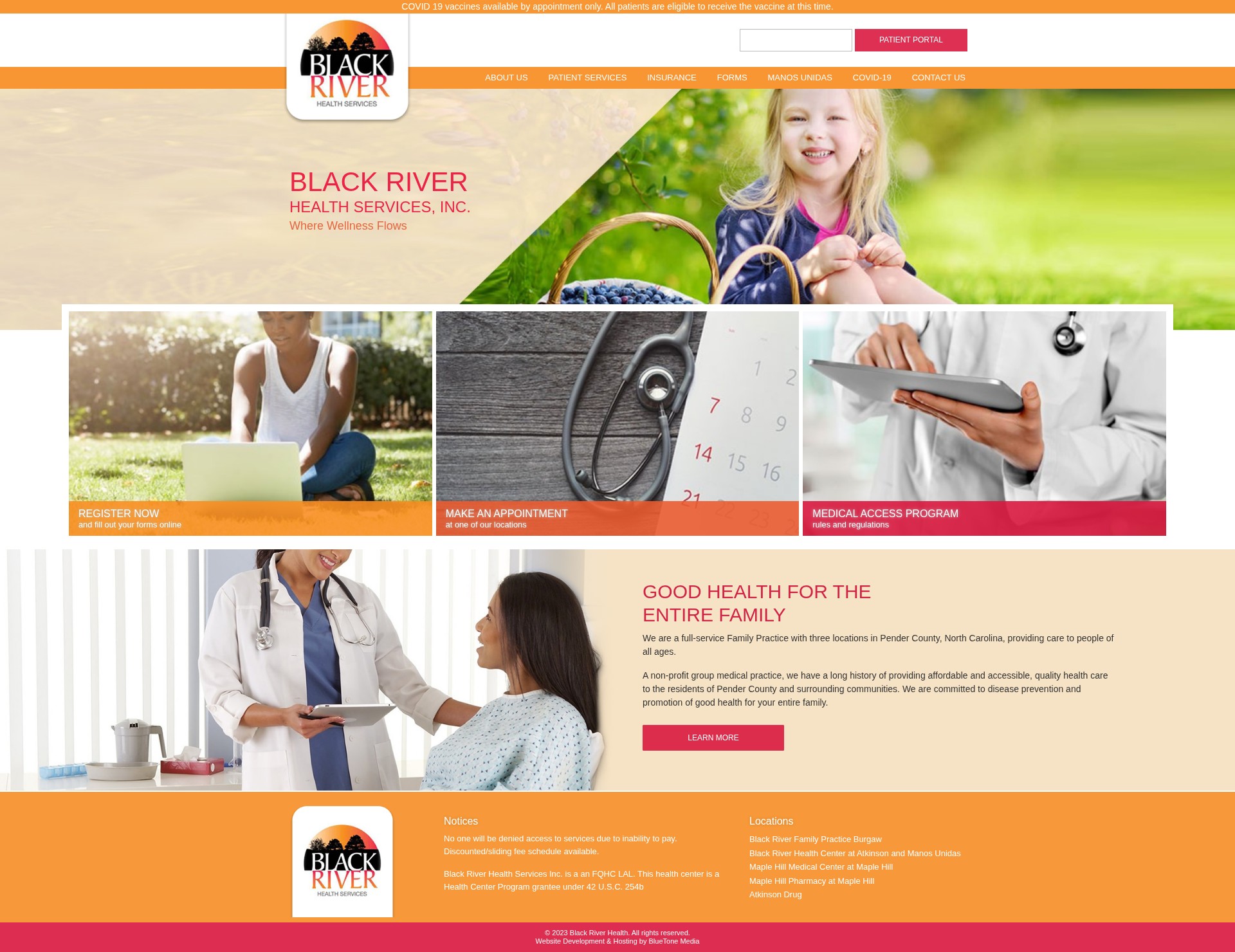 Screenshot of blackriverhealth.org