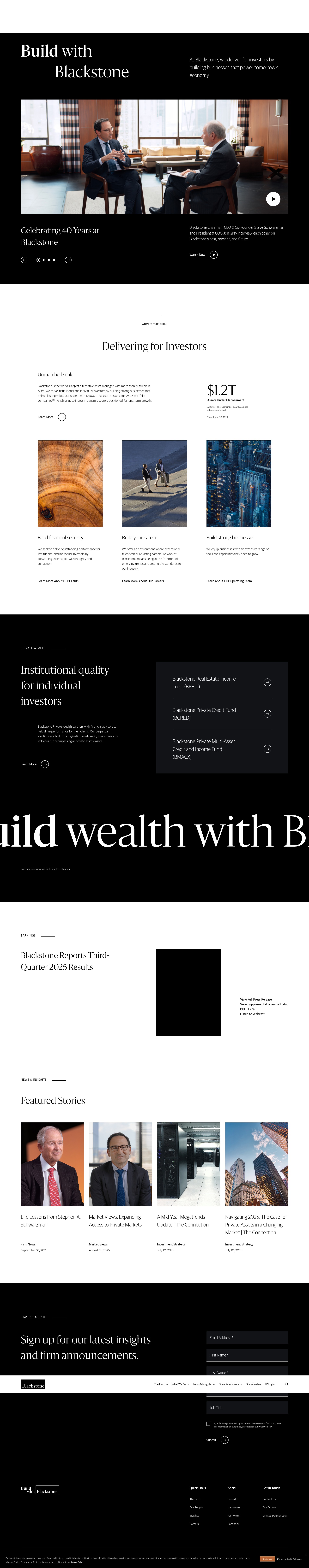 Screenshot of blackstone.com