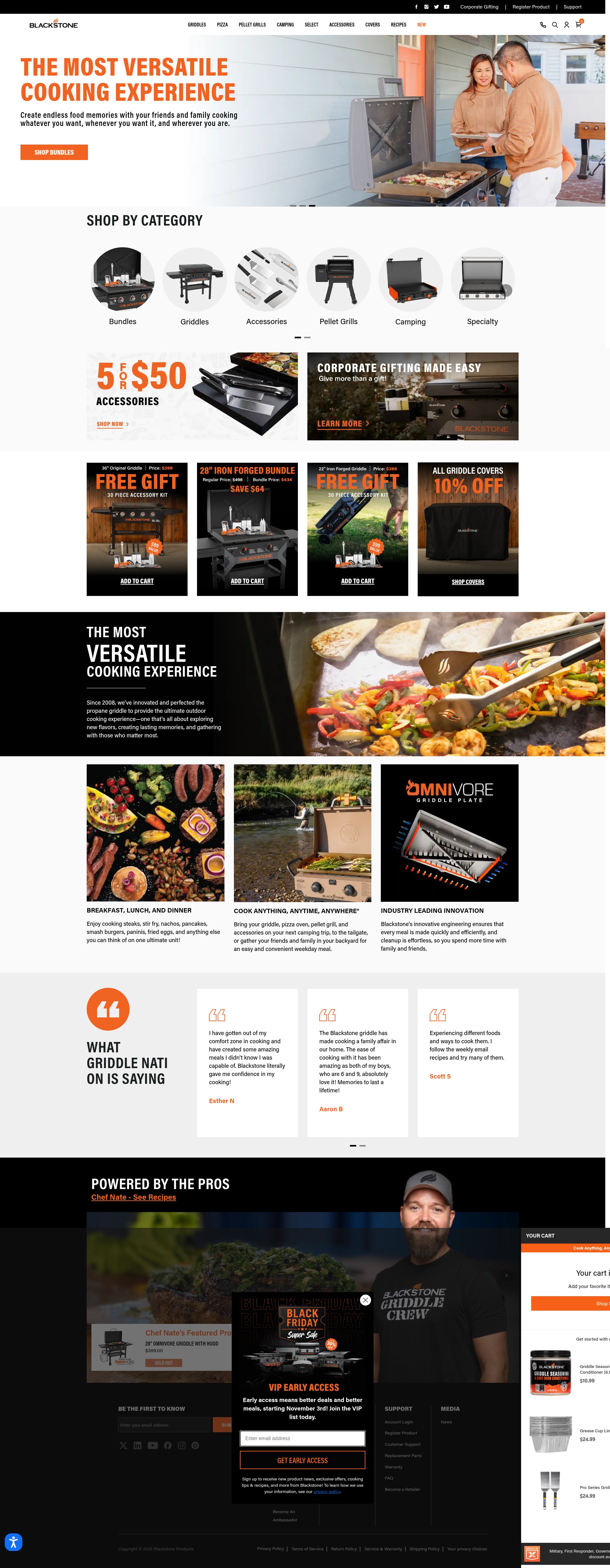 Screenshot of blackstoneproducts.com