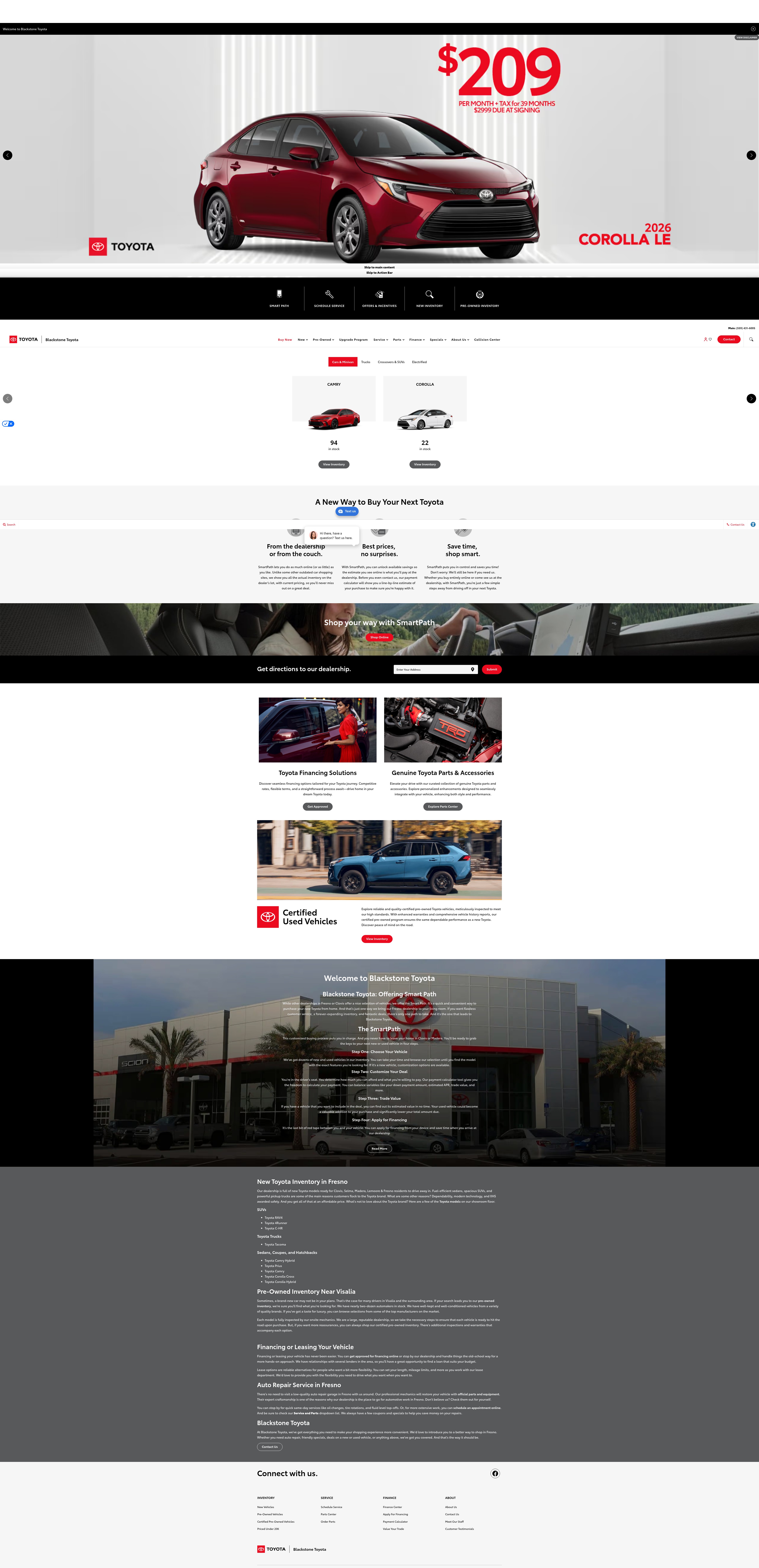 Screenshot of blackstonetoyota.com