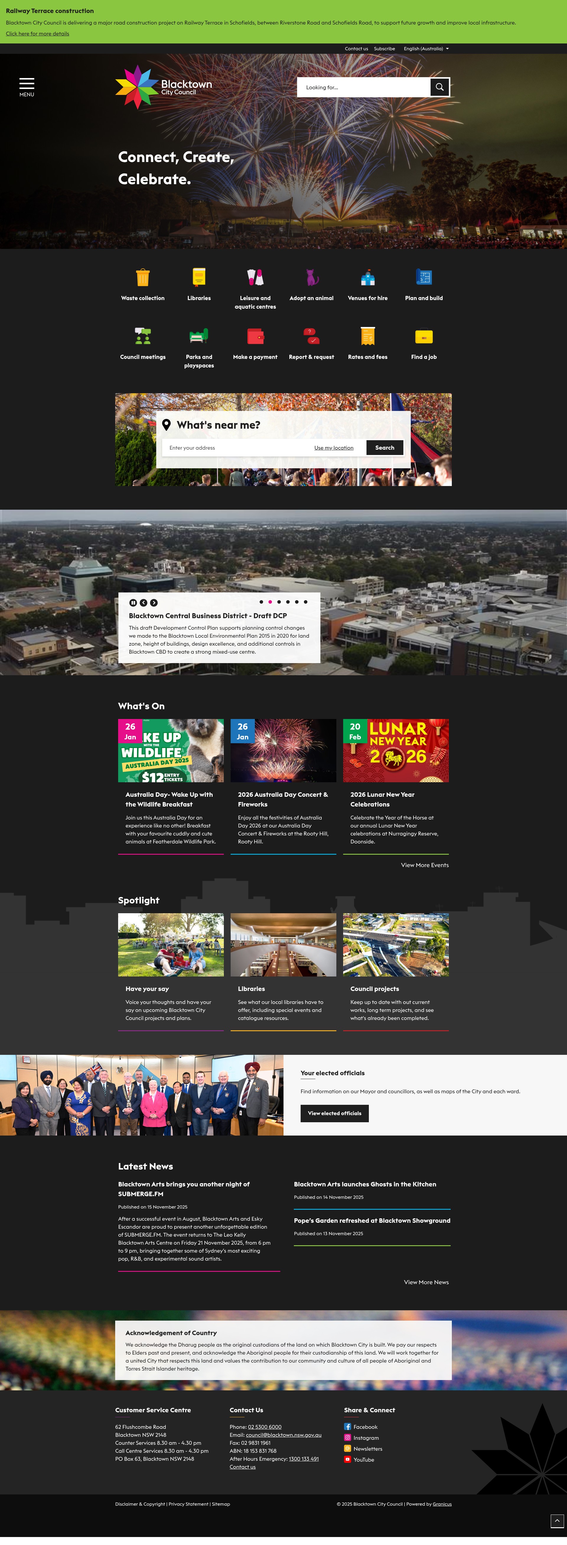 Screenshot of blacktown.nsw.gov.au