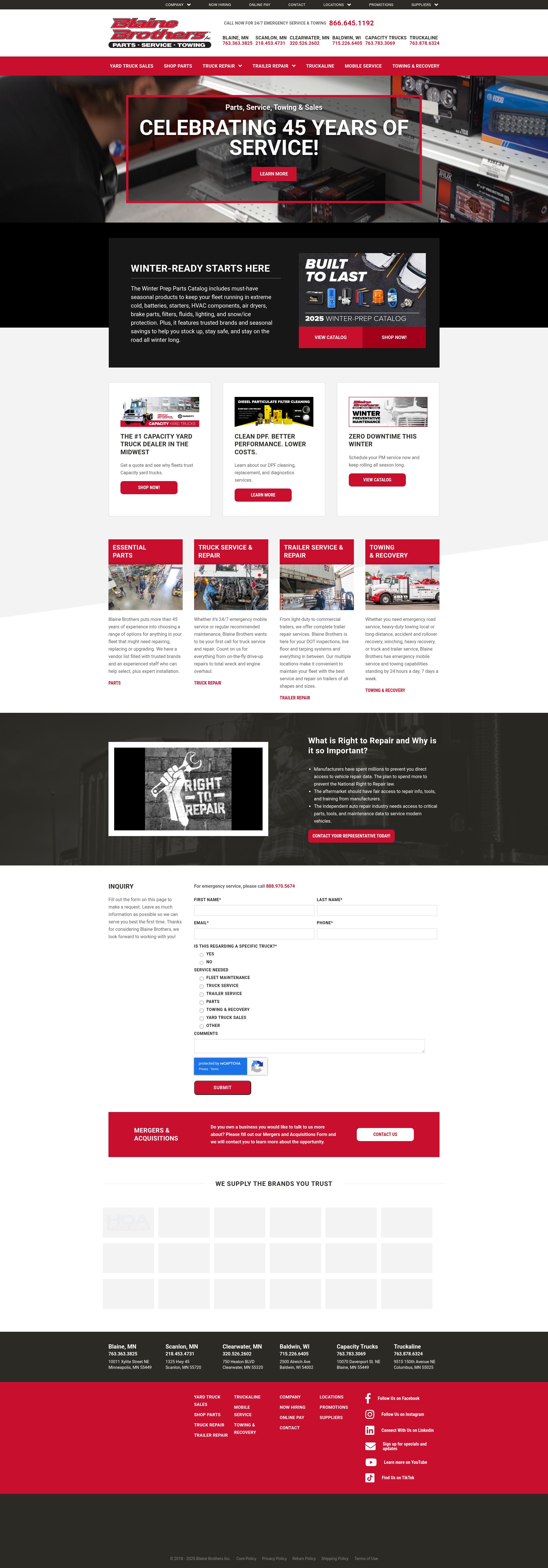 Screenshot of blainebrothers.com