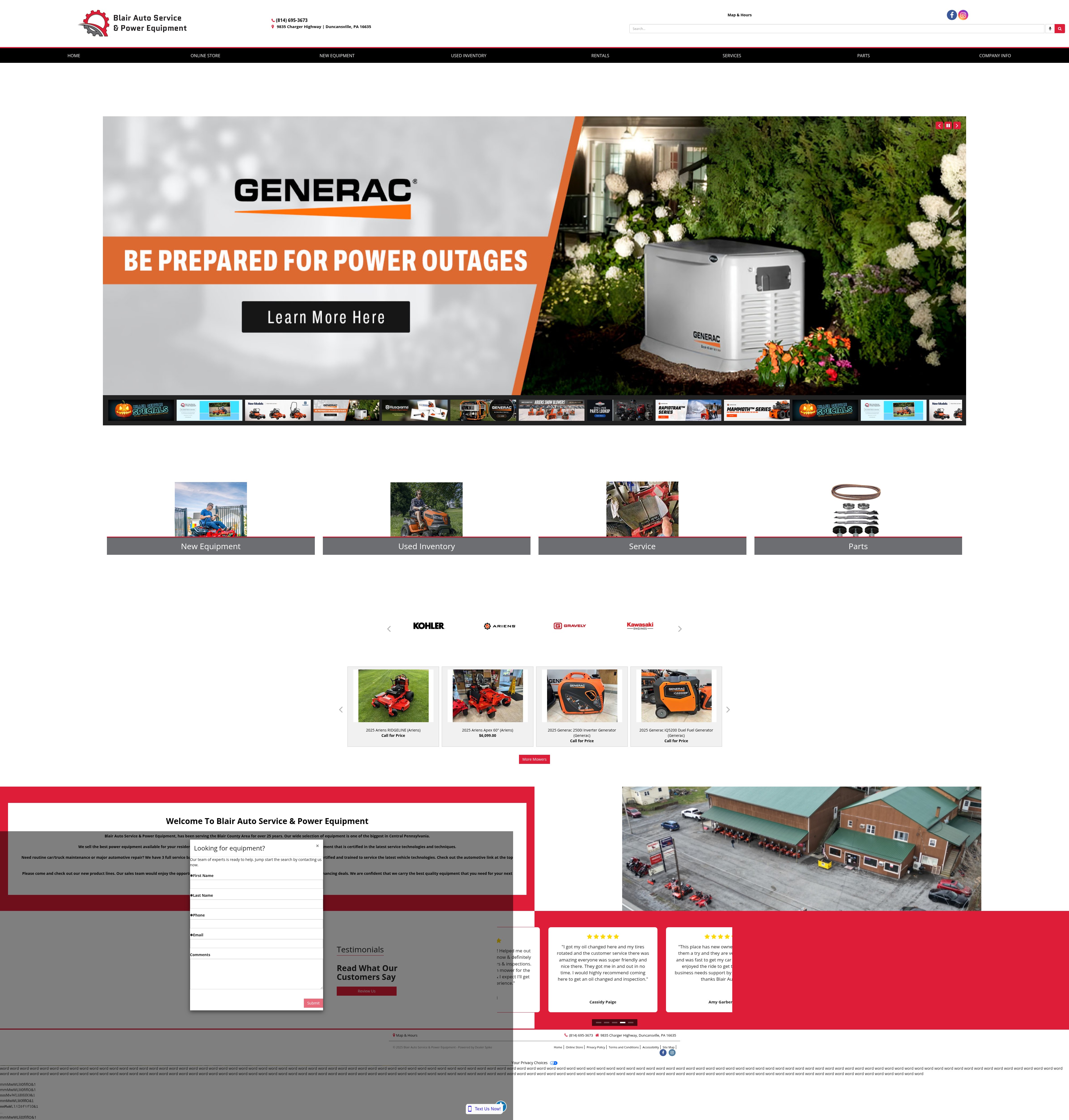 Screenshot of blairautoservice.com