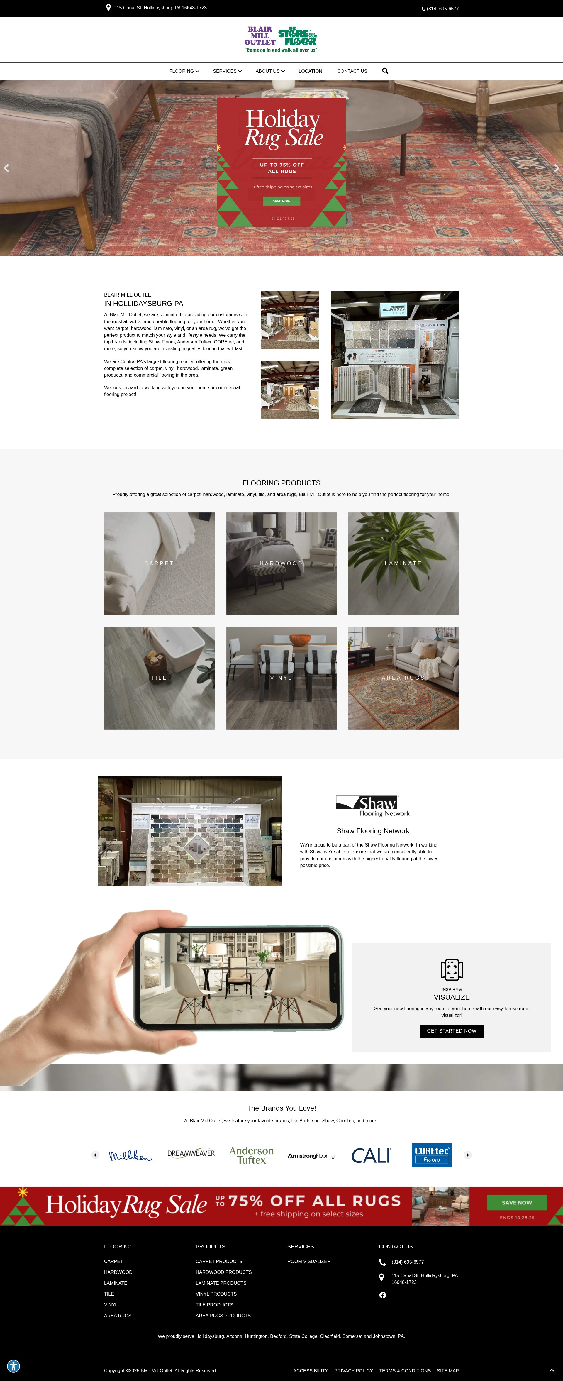 Screenshot of blairmilloutlet.com