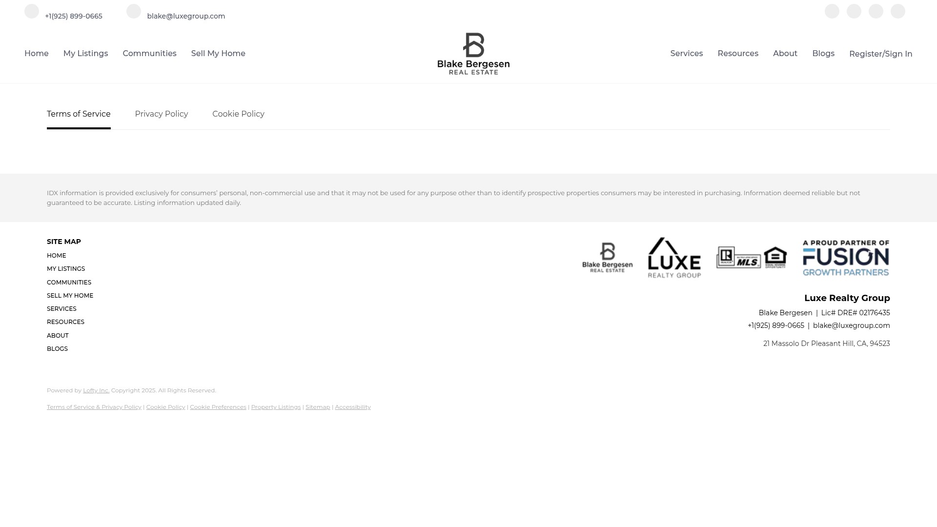 Screenshot of blakebergesen.com