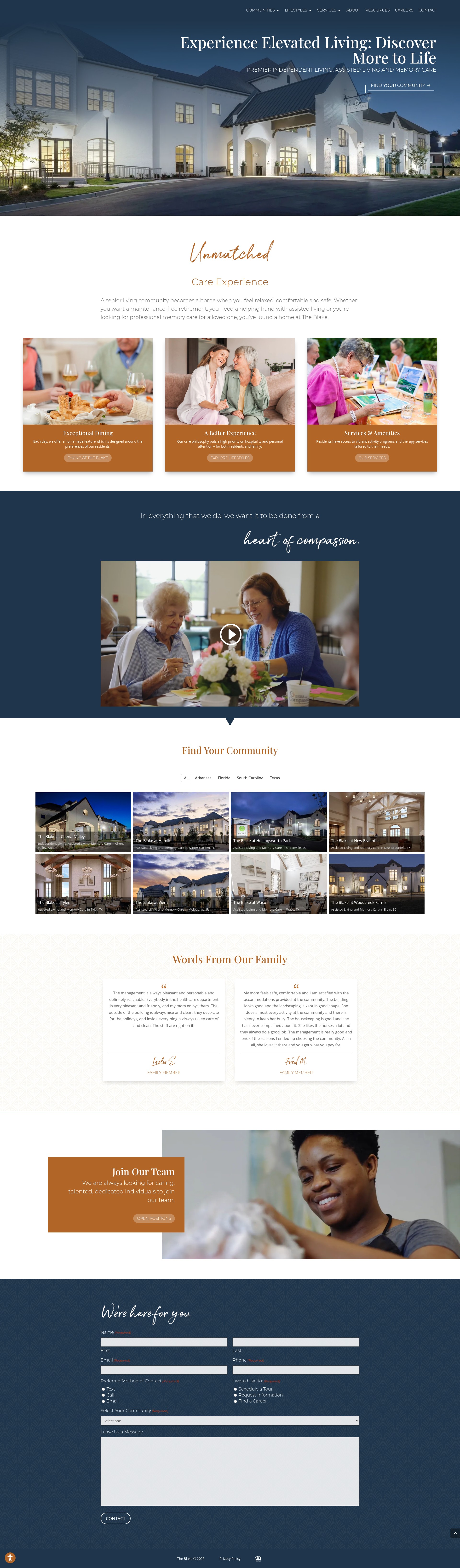Screenshot of blakeliving.com