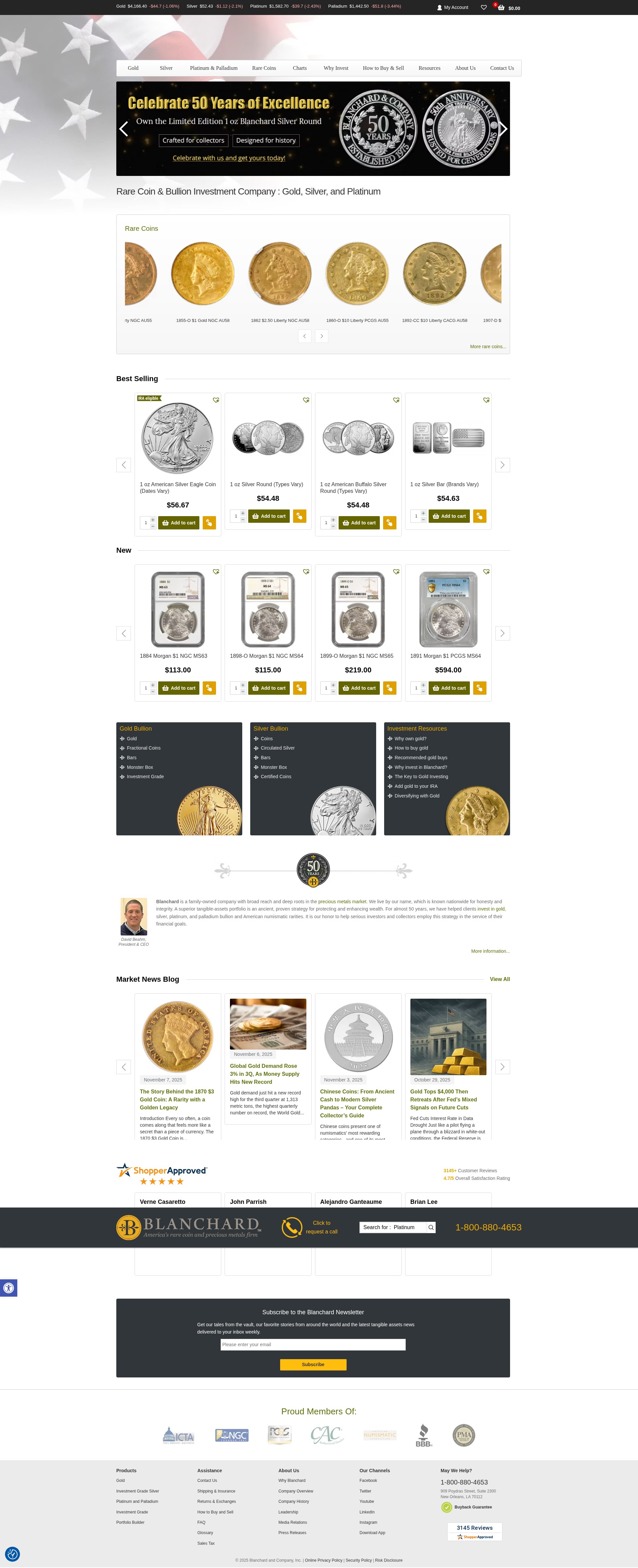 Screenshot of blanchardgold.com
