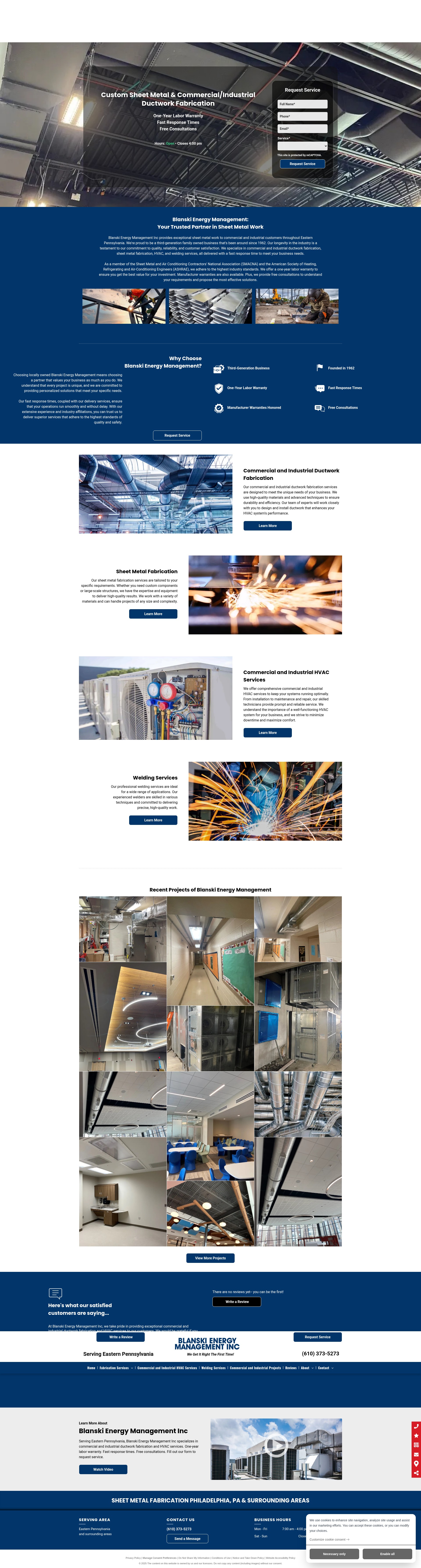 Screenshot of blanskienergymanagement.com