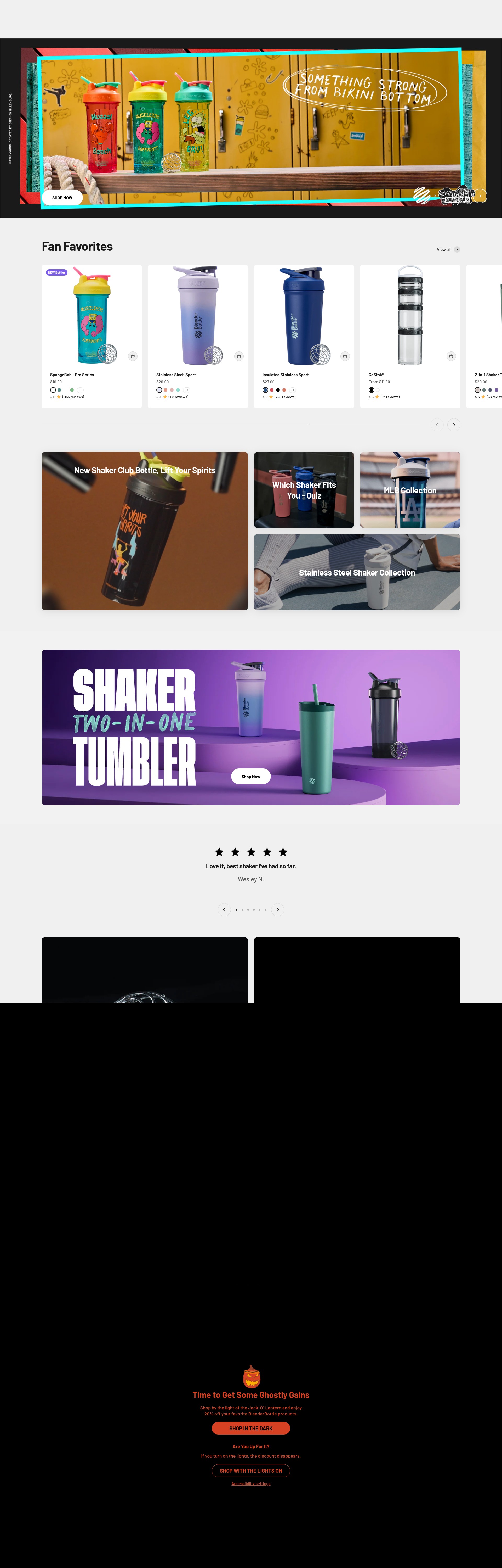 Screenshot of blenderbottle.com