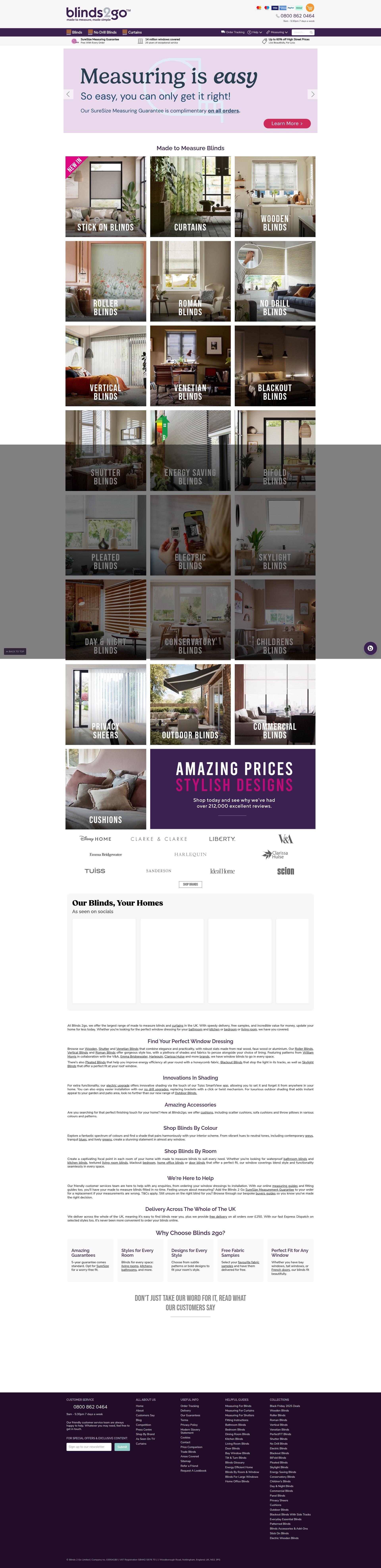 Screenshot of blinds-2go.co.uk