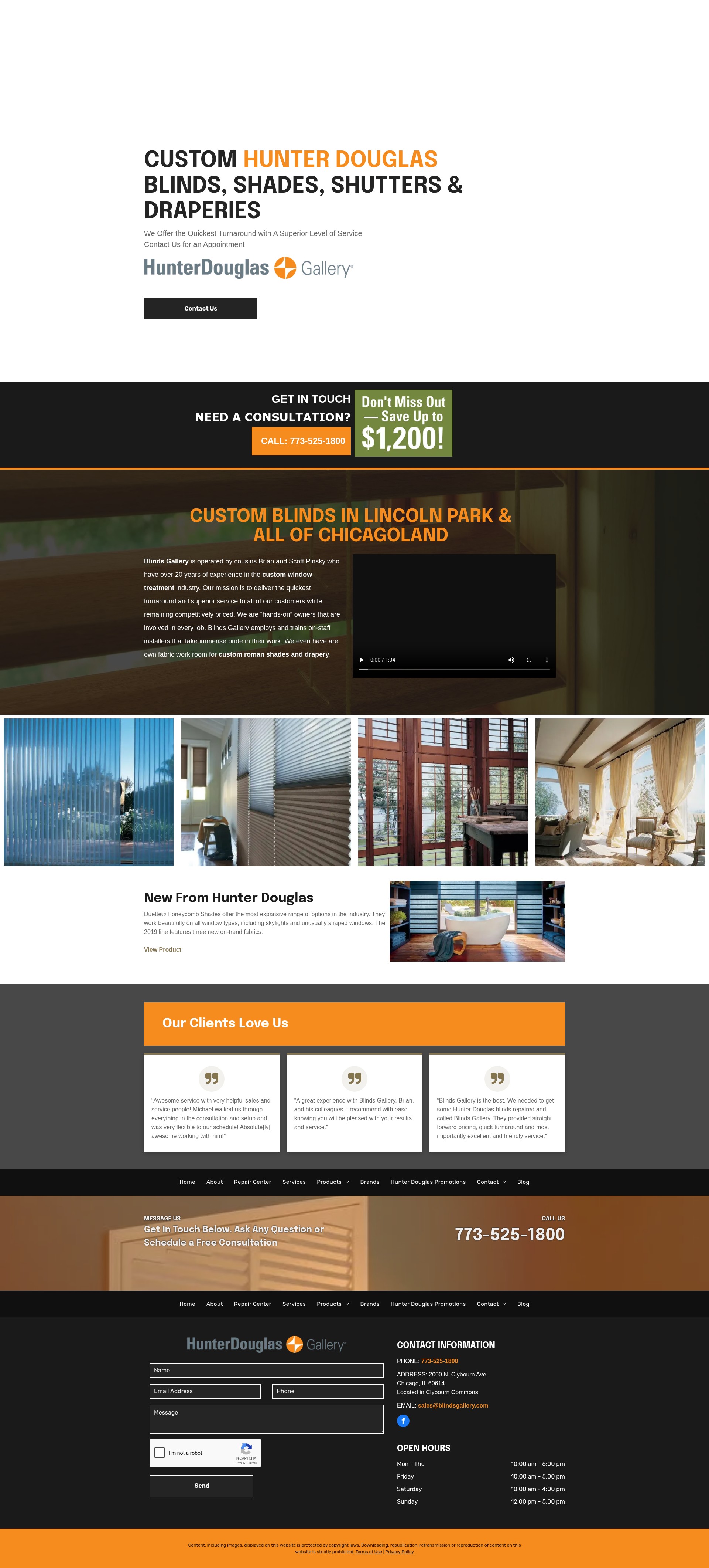 Screenshot of blindsgallery.com